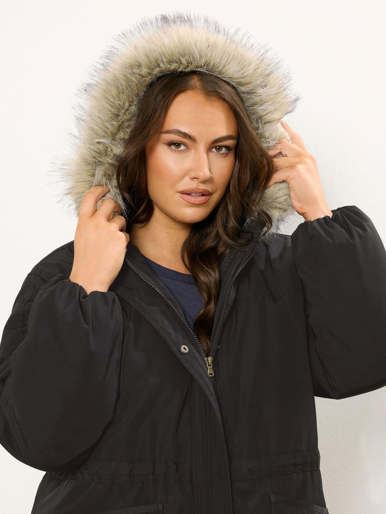 yours-curve-longline-luxe-parka-blackoutfit
