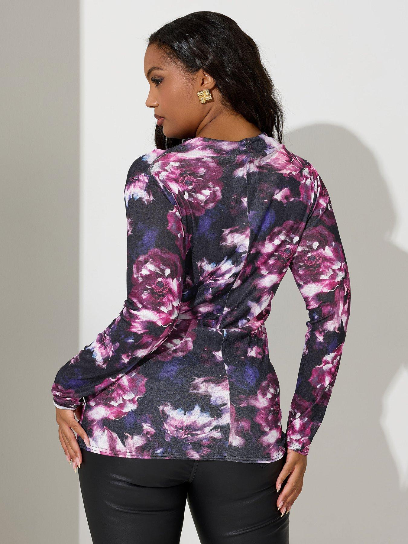 yours-curve-floral-wrap-top-purplestillFront