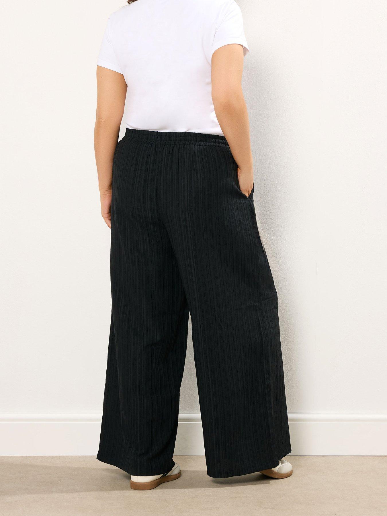 yours-curve-crinkle-wide-leg-trouser-blackstillFront