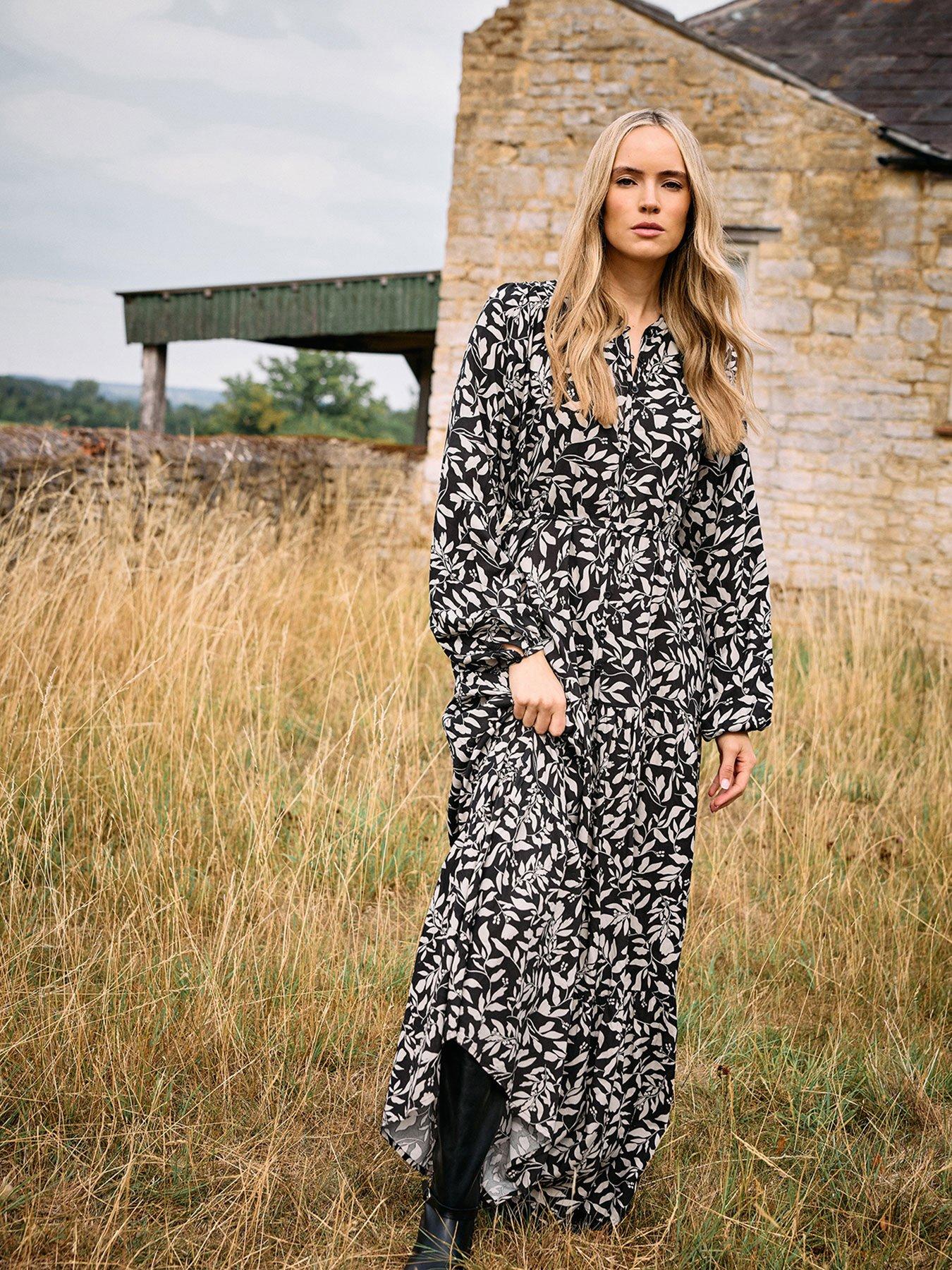 Long Tall Sally Tie Waist Maxi Dress - Brown