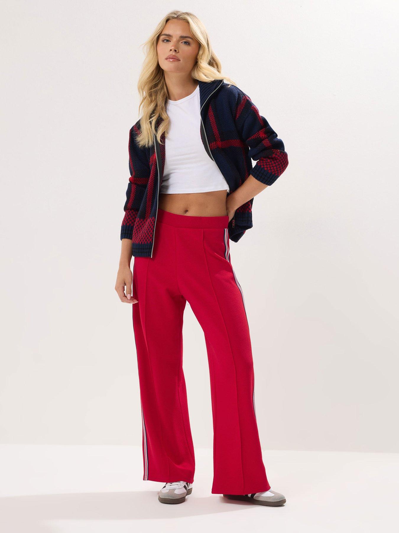 pixiegirl-petite-side-stripe-tape-wide-leg-trouser-red
