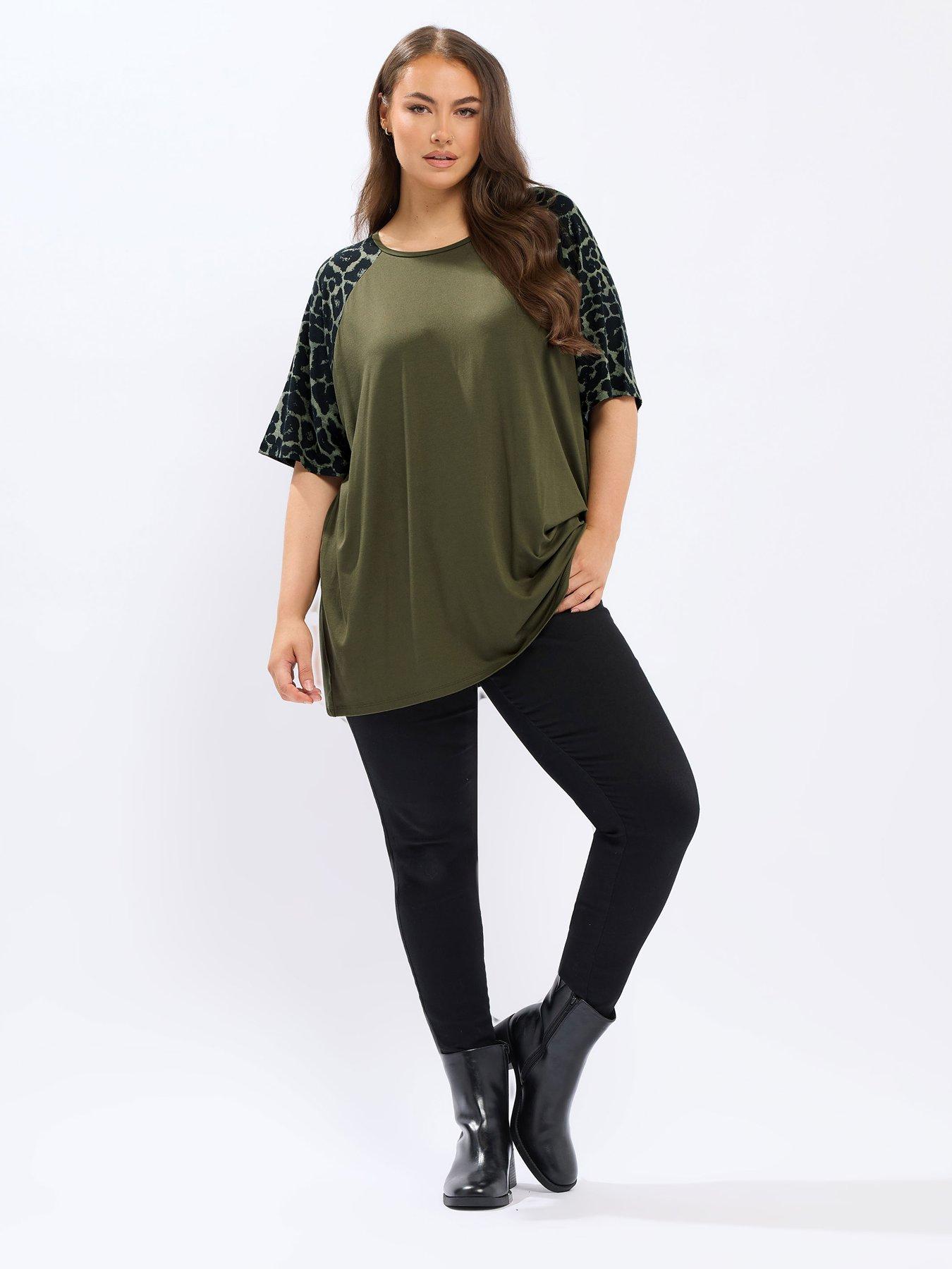 yours-curve-animal-sleeve-t-shirt-greenback