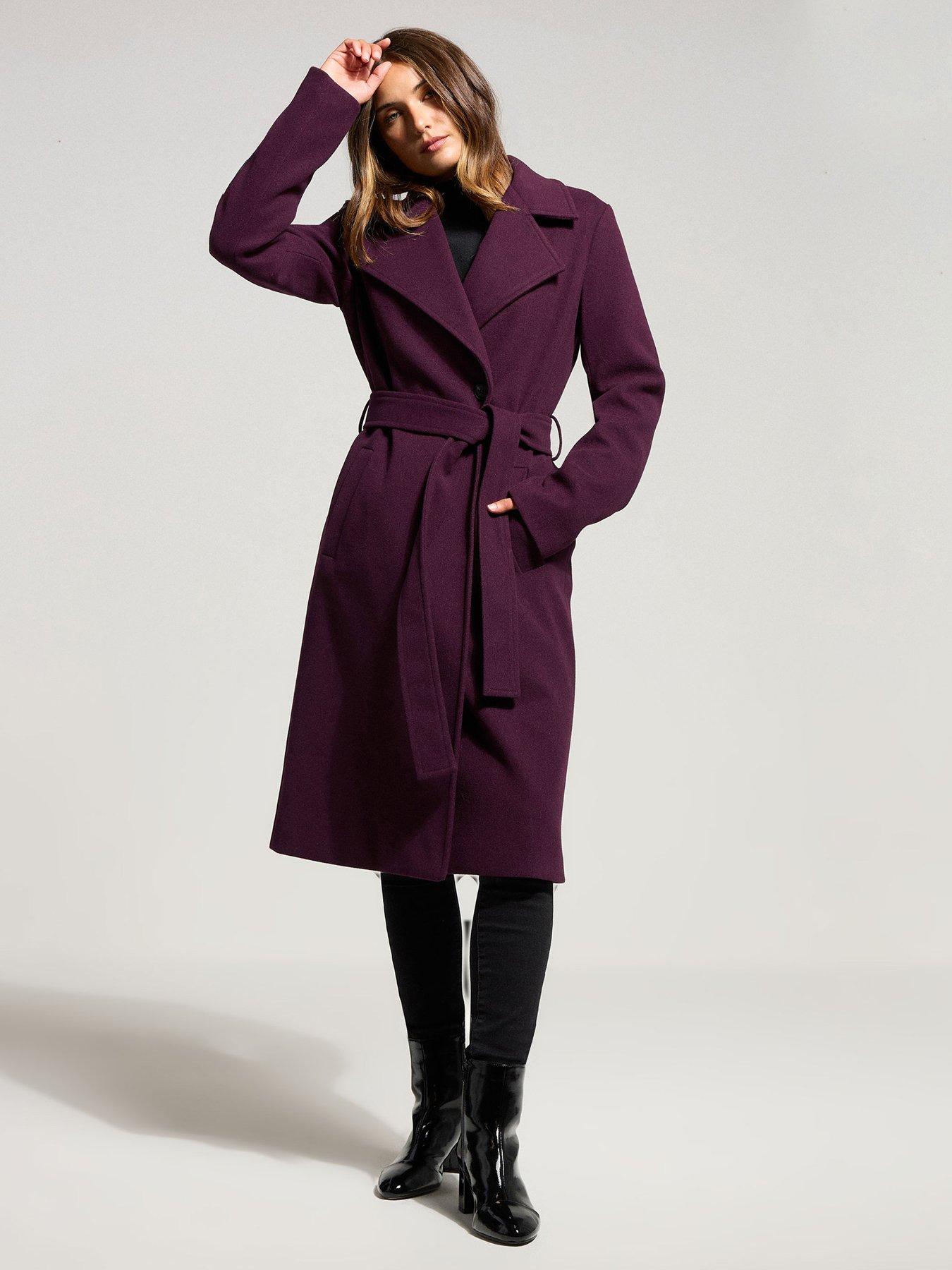 Image 1 of 4 of Long Tall Sally Wrap Coat - Red