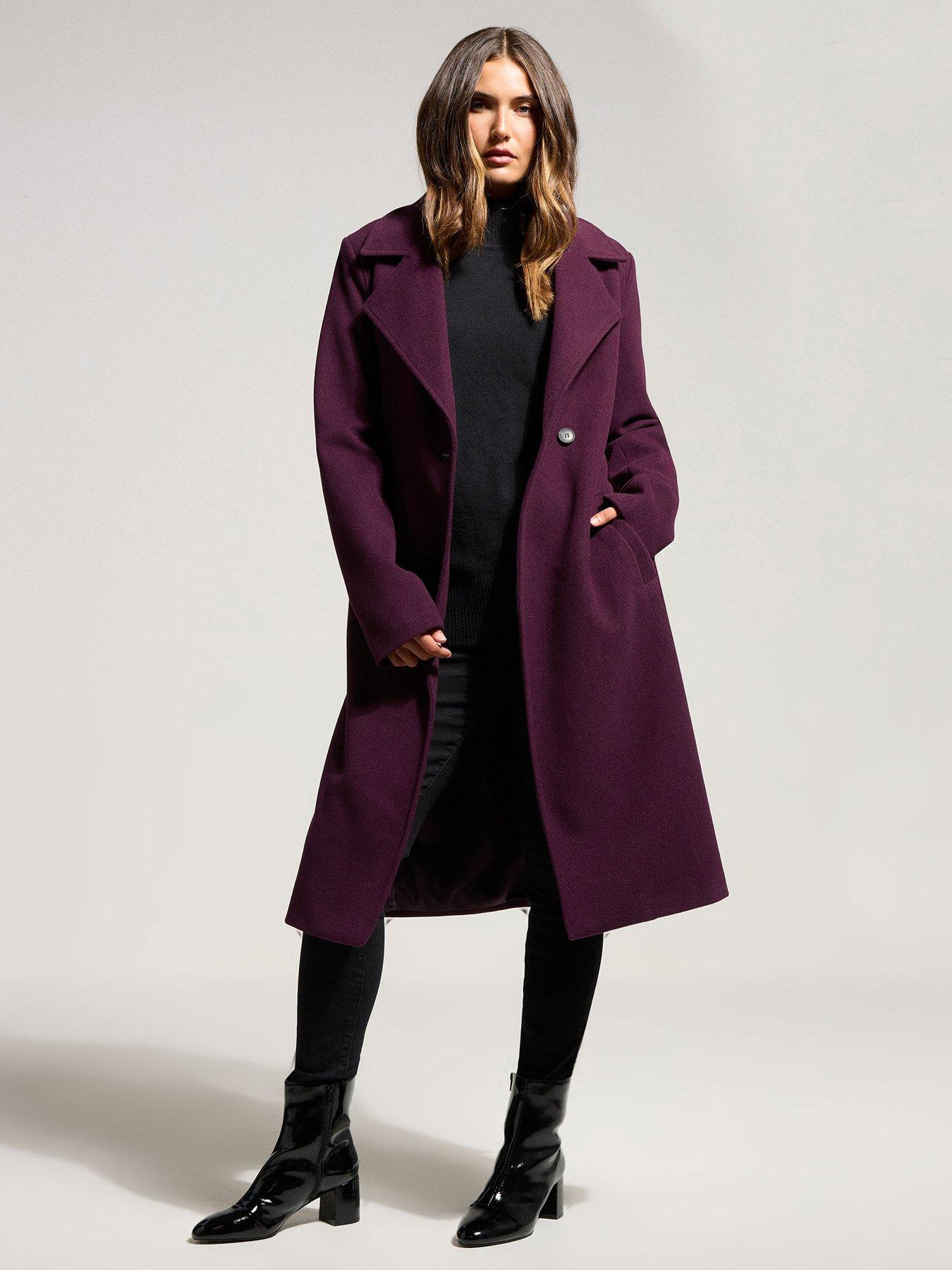 Image 3 of 4 of Long Tall Sally Wrap Coat - Red
