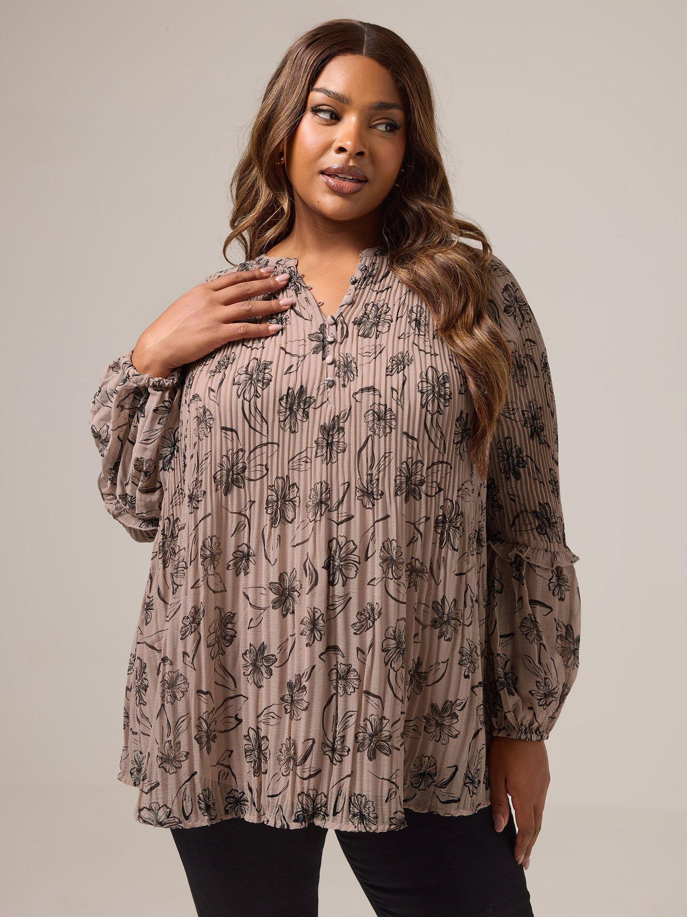 yours-curve-pleated-blouse-purpleoutfit