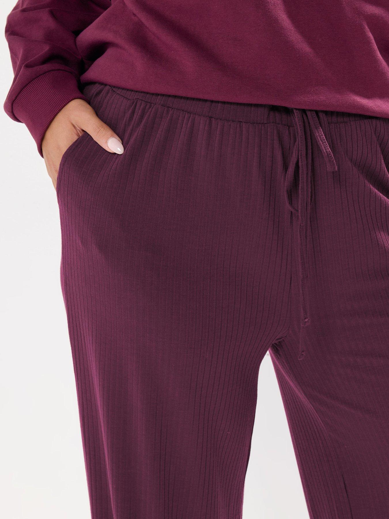 yours-curve-wide-leg-ribbed-pull-on-trouser-redoutfit