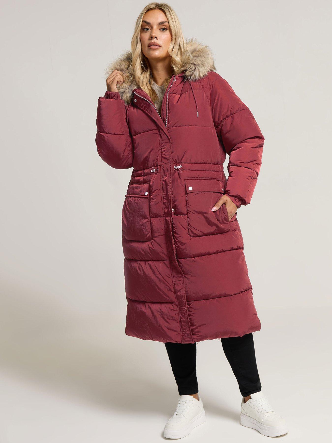 yours-curve-padded-plush-parka-redback