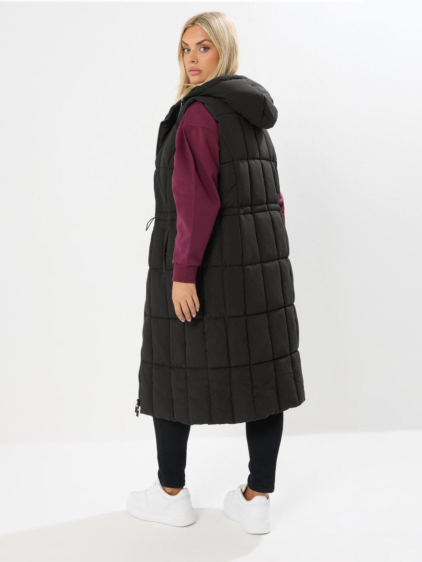 yours-curve-midi-gilet-blackstillFront