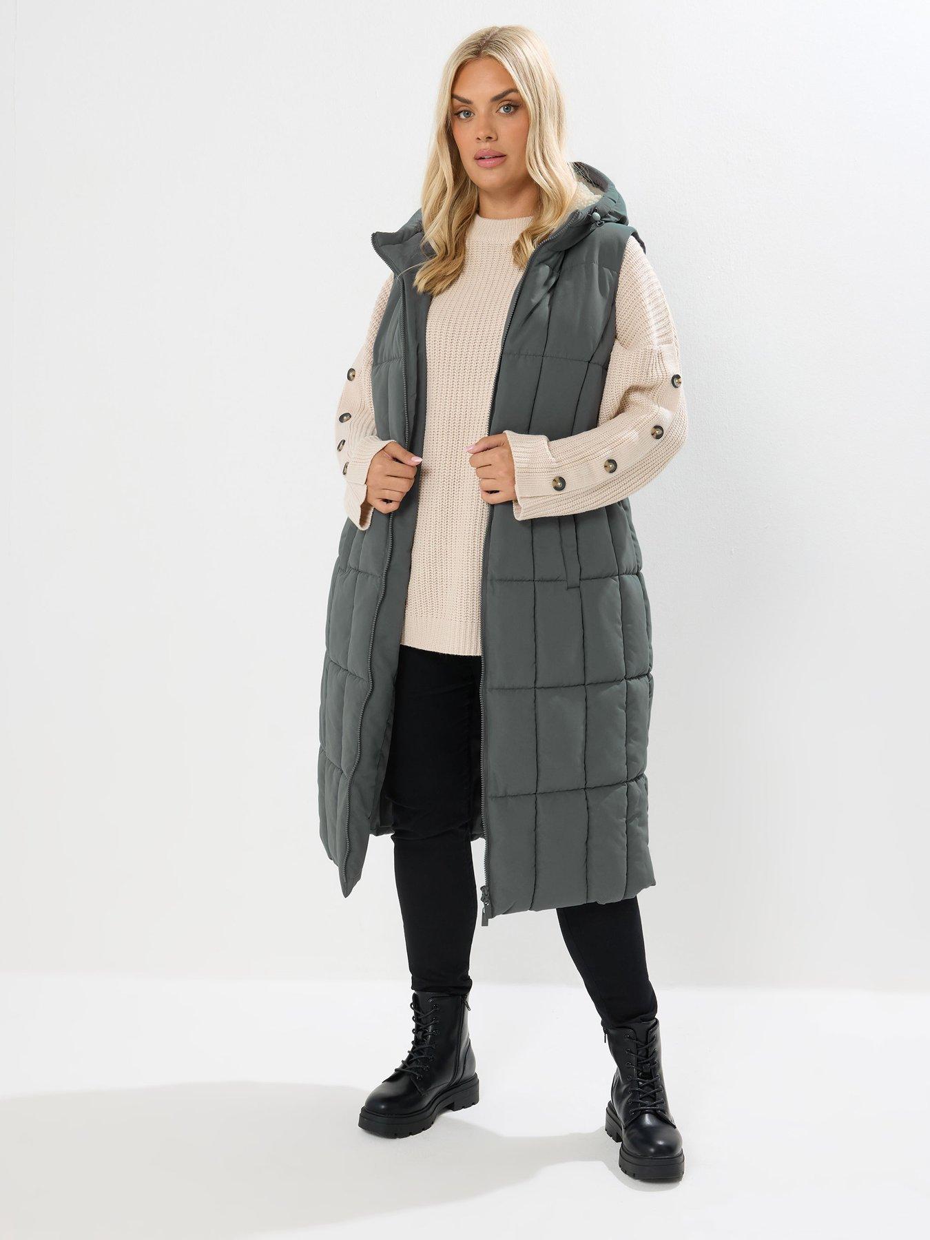 yours-curve-midi-gilet-grey
