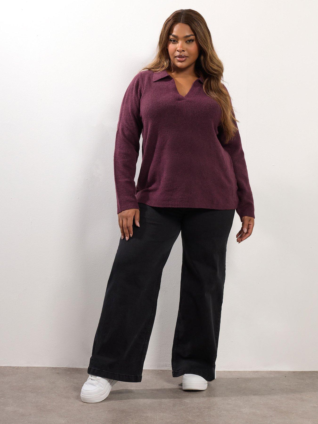 yours-curve-collar-v-neck-jumper-purpleback