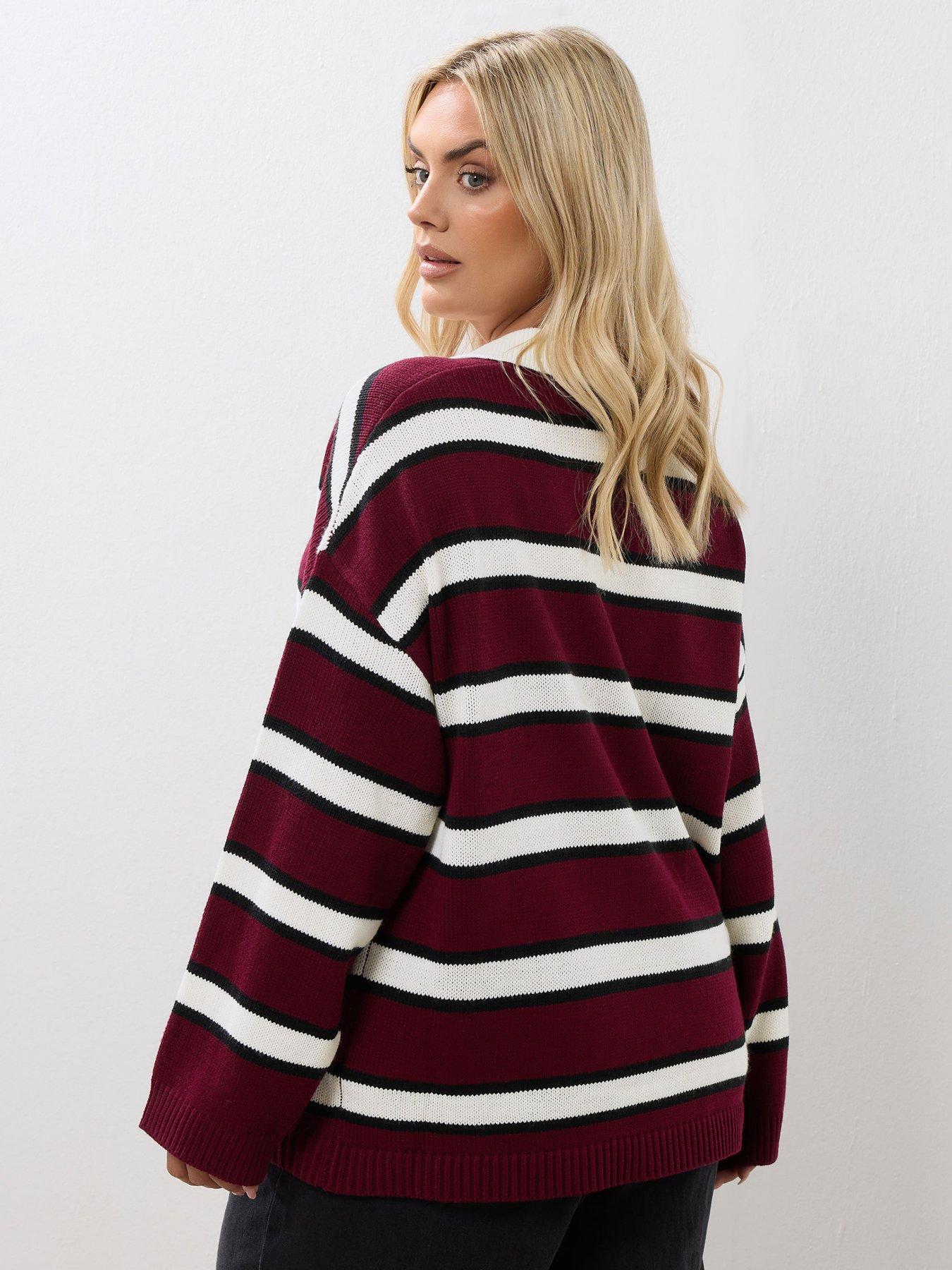 yours-curve-rugby-collar-stripe-redstillFront