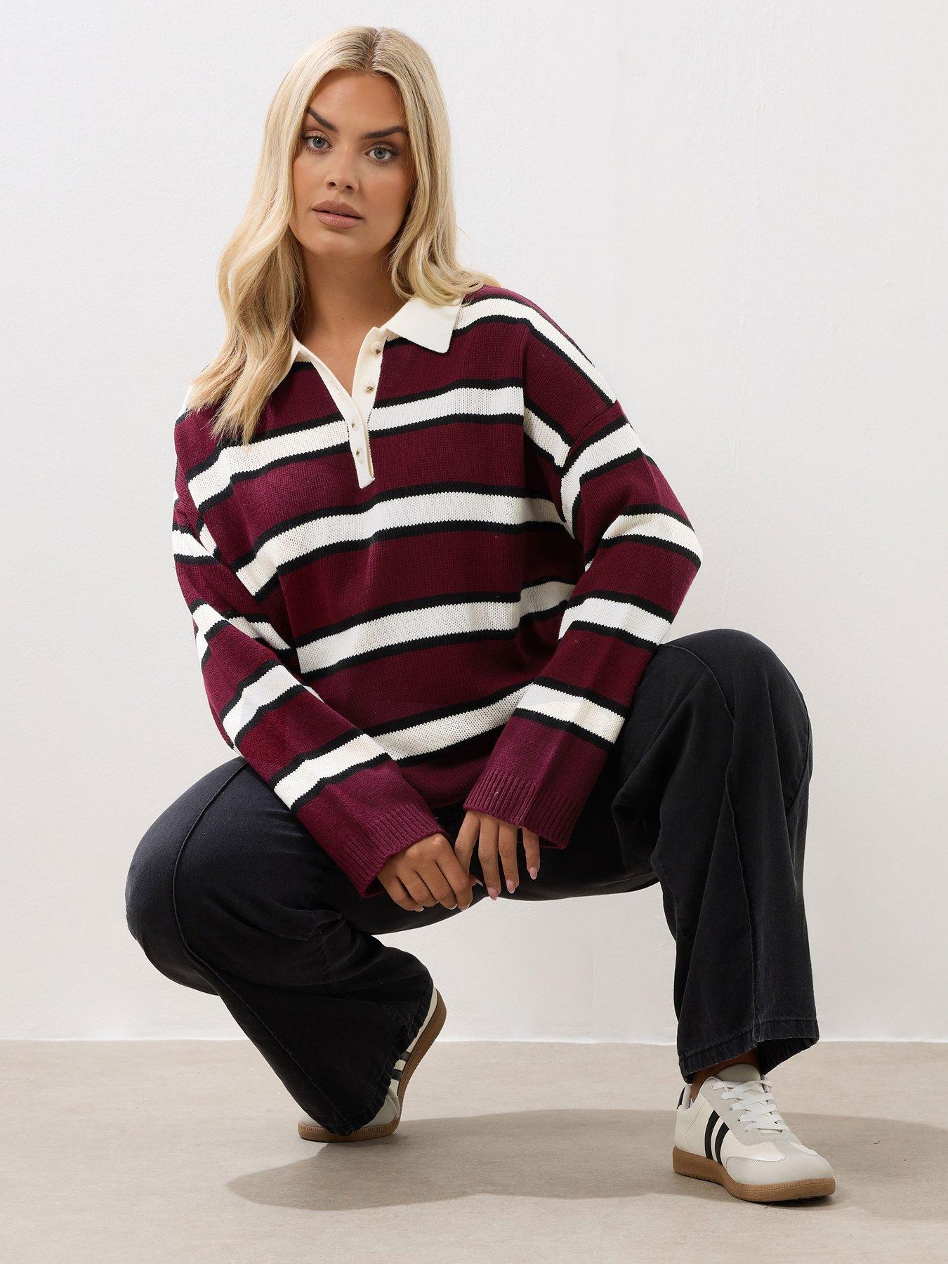 yours-curve-rugby-collar-stripe-redoutfit
