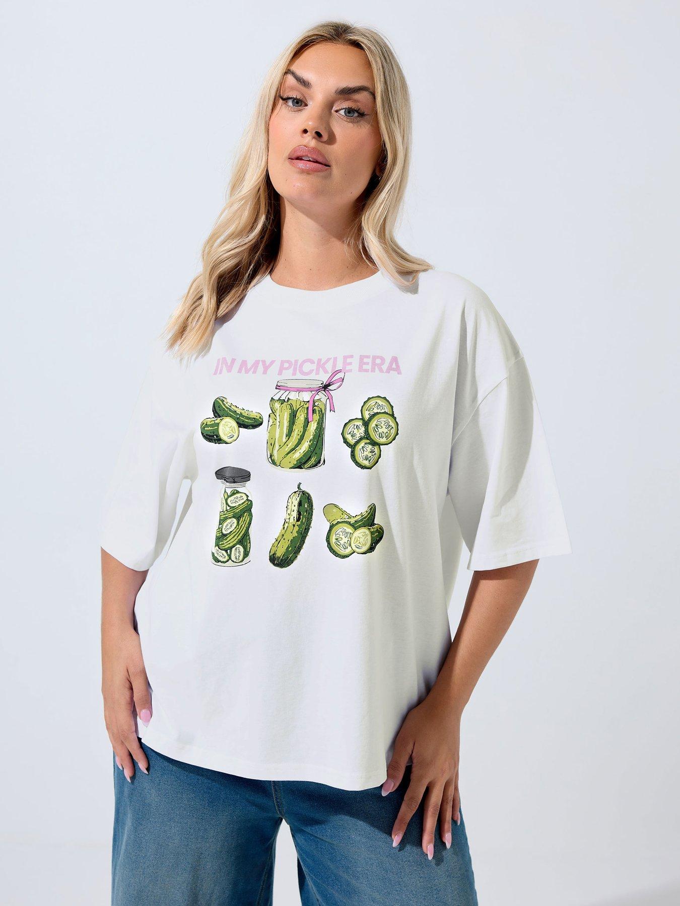 Yours Curve In My Pickle Era T-Shirt - White