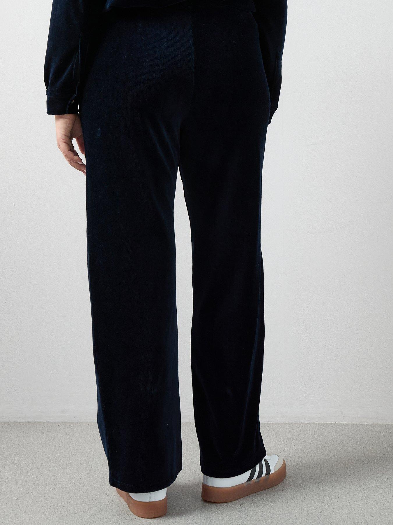 the-very-collection-curve-stretch-cord-wide-leg-trouser-co-ord-bluestillFront
