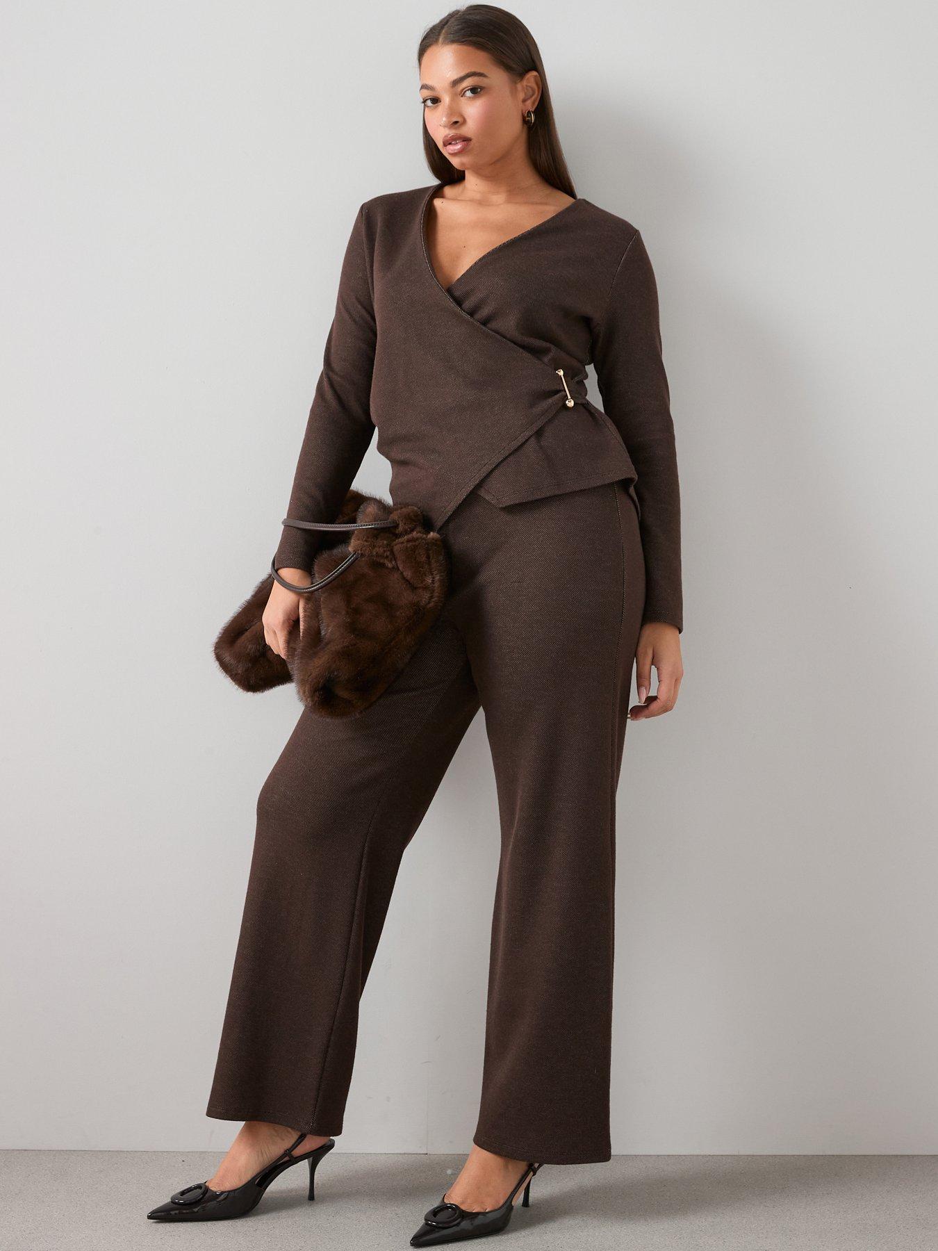 the-very-collection-curve-metal-trim-wrap-top-co-ord-brownback