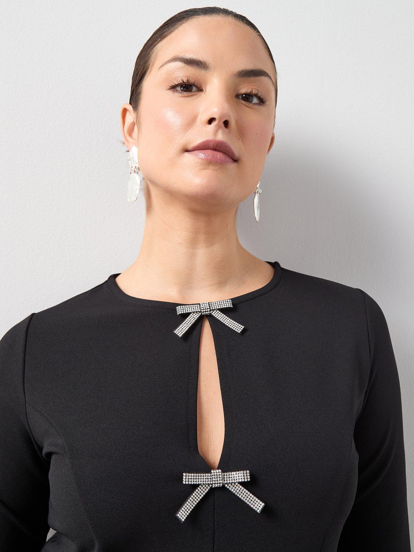 the-very-collection-curve-bow-detail-long-sleeve-top-blackoutfit