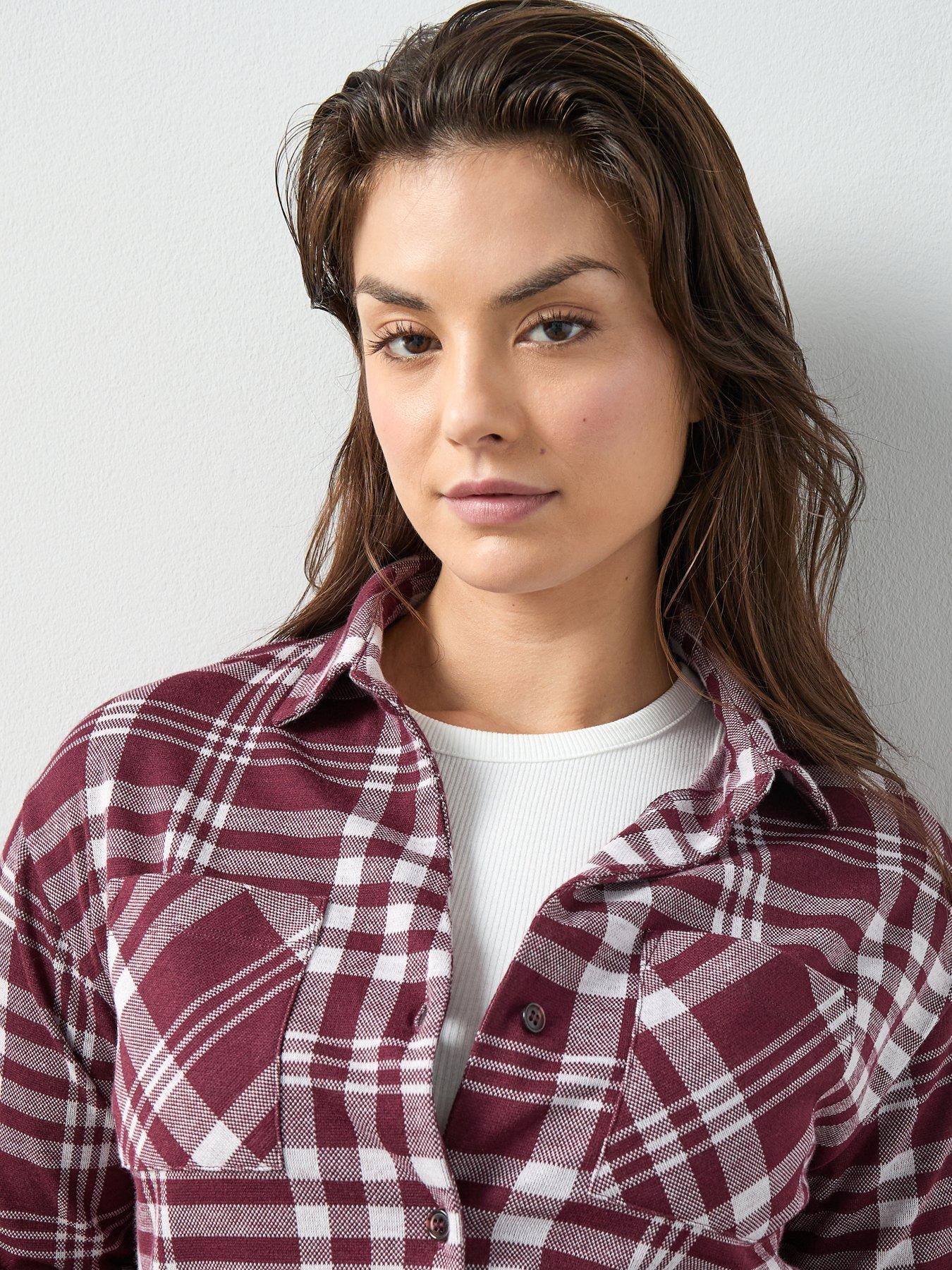the-very-collection-curve-stretch-check-shirt-redoutfit