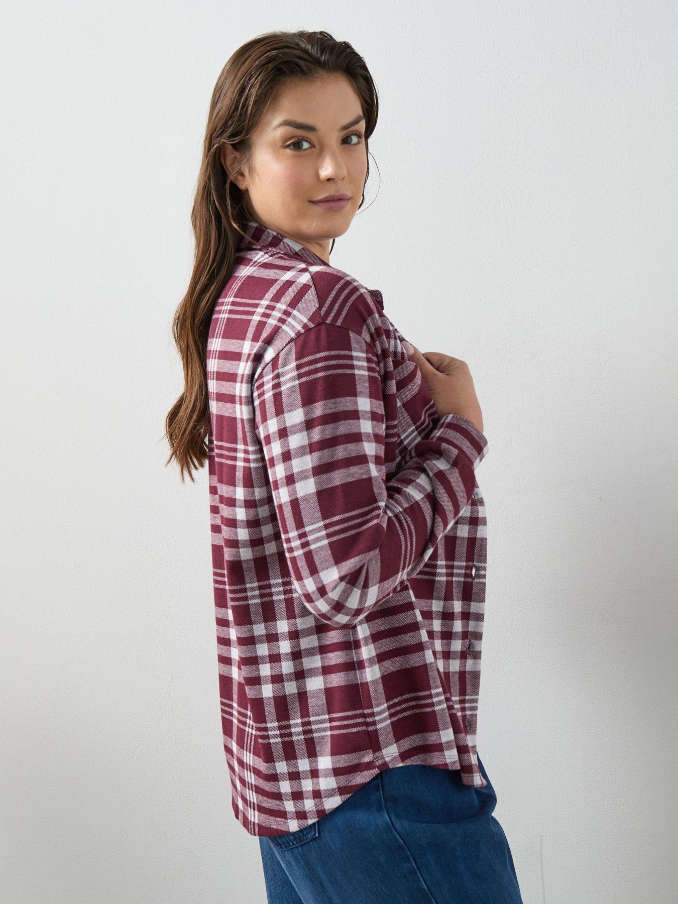 the-very-collection-curve-stretch-check-shirt-reddetail