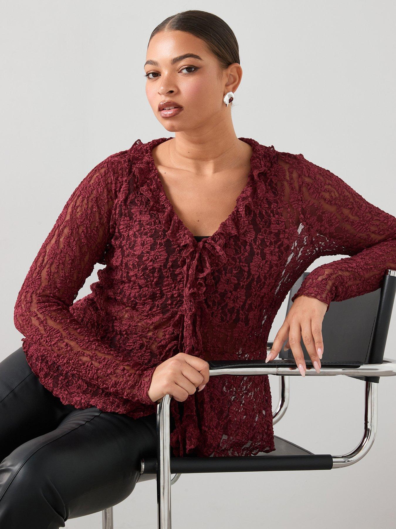 the-very-collection-curve-lace-tie-top-reddetail
