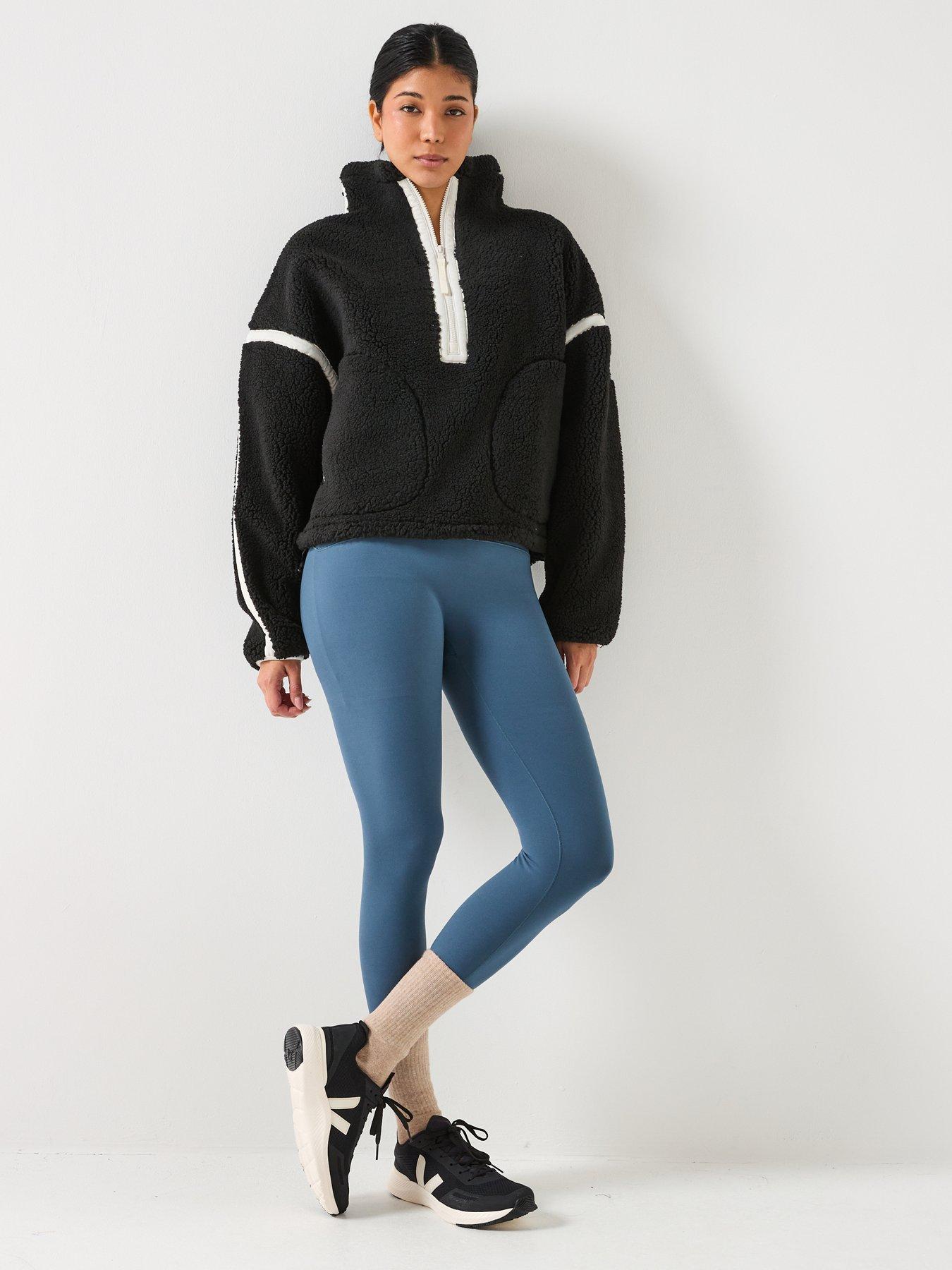 Image 3 of 6 of Gym + Coffee Womens Training Industry Half Zip Top - Black