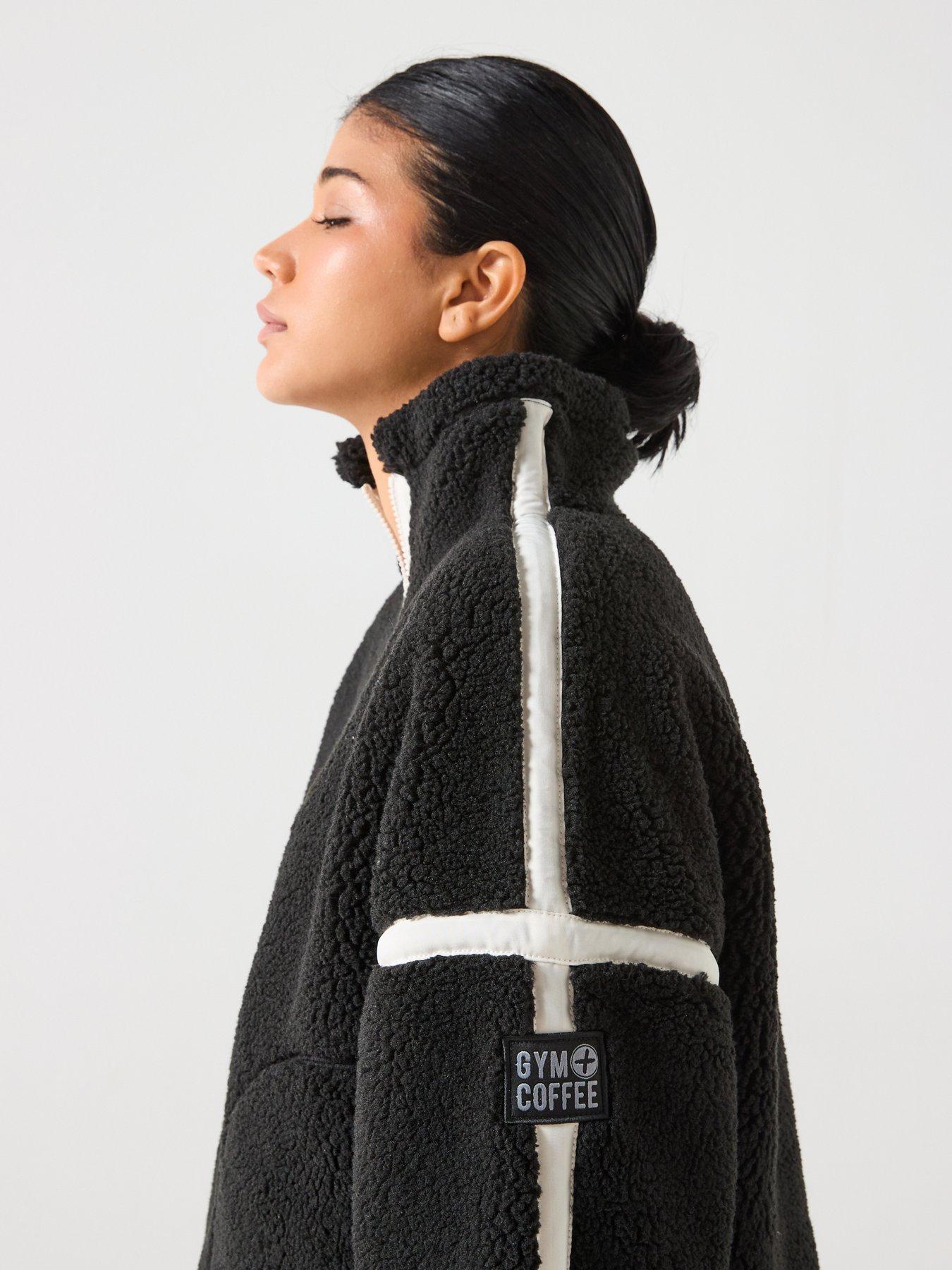 Image 4 of 6 of Gym + Coffee Womens Training Industry Half Zip Top - Black