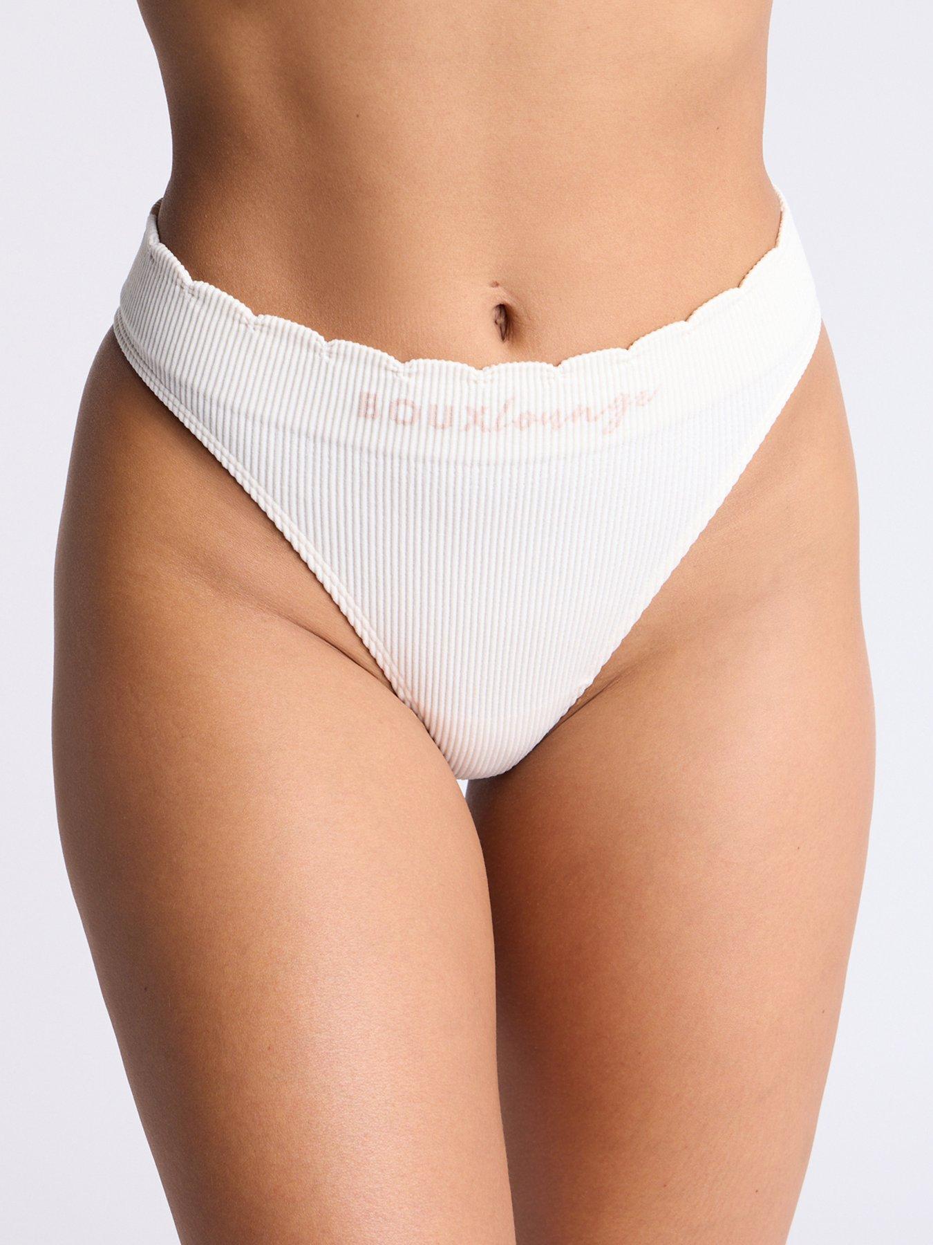 boux-avenue-scallop-ribbed-thong-beige