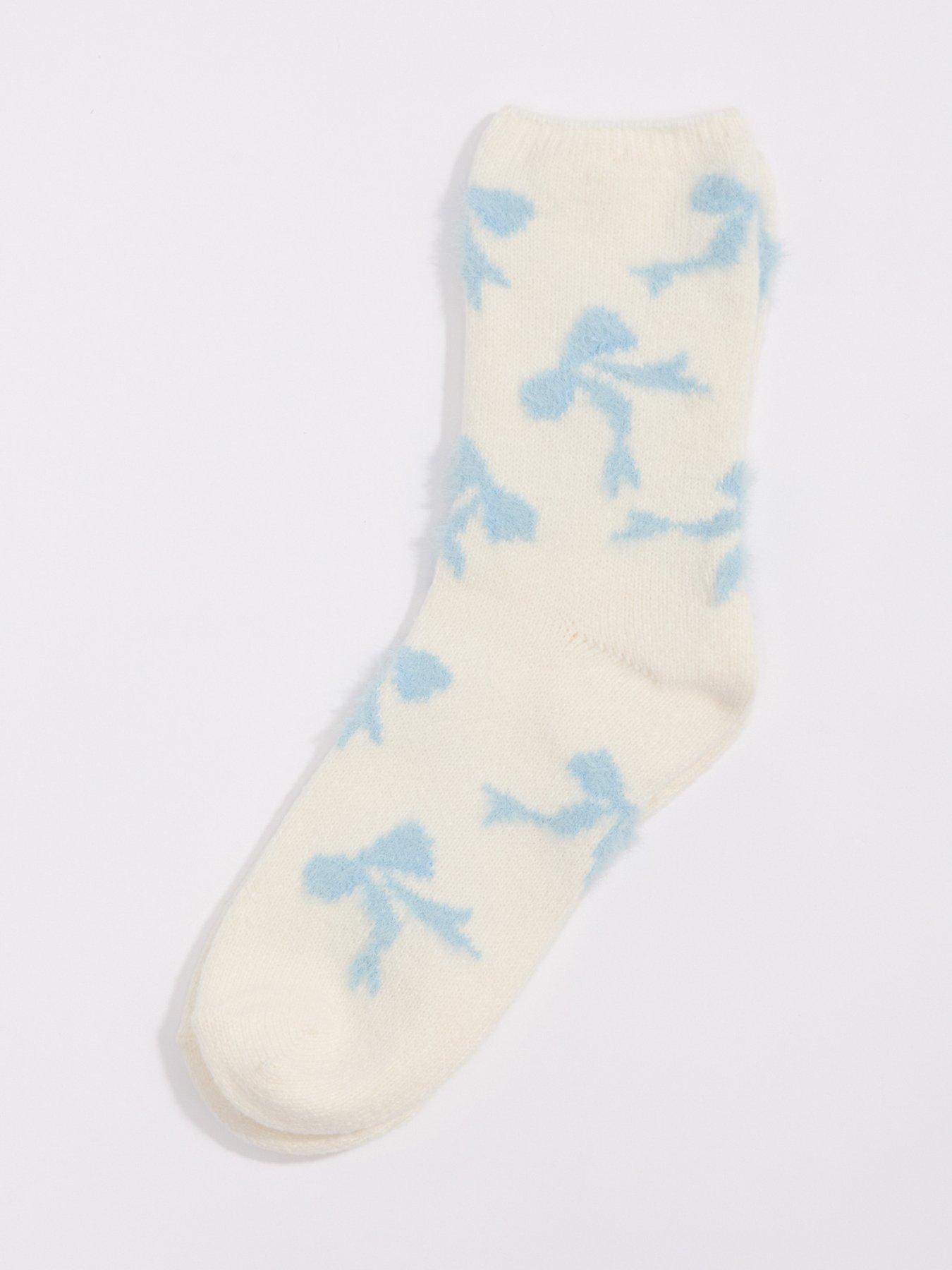 Boux Avenue Bow Cosy Socks - White