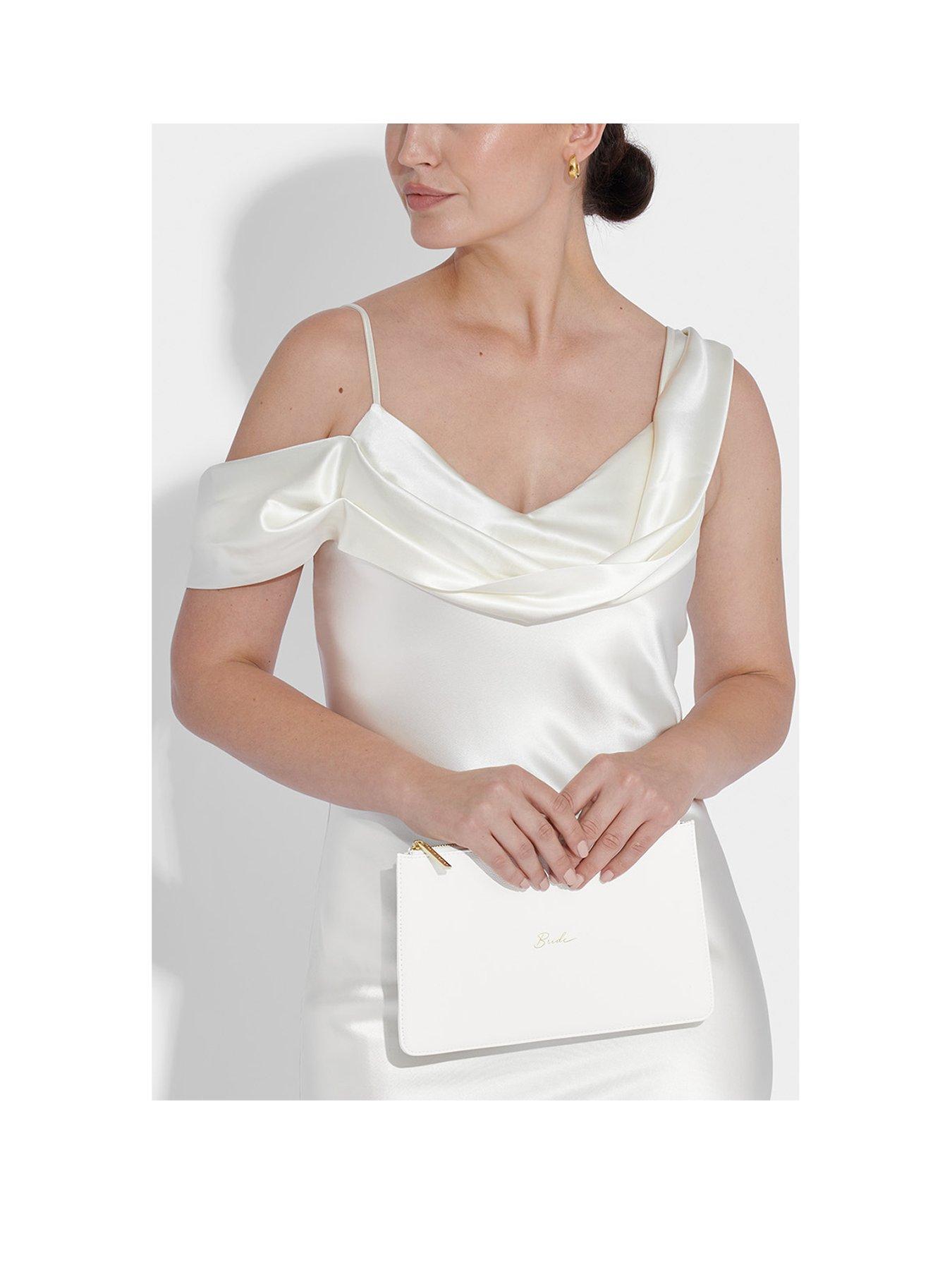 Katie Loxton BRIDAL SENTIMENT POUCH , BRIDE , White