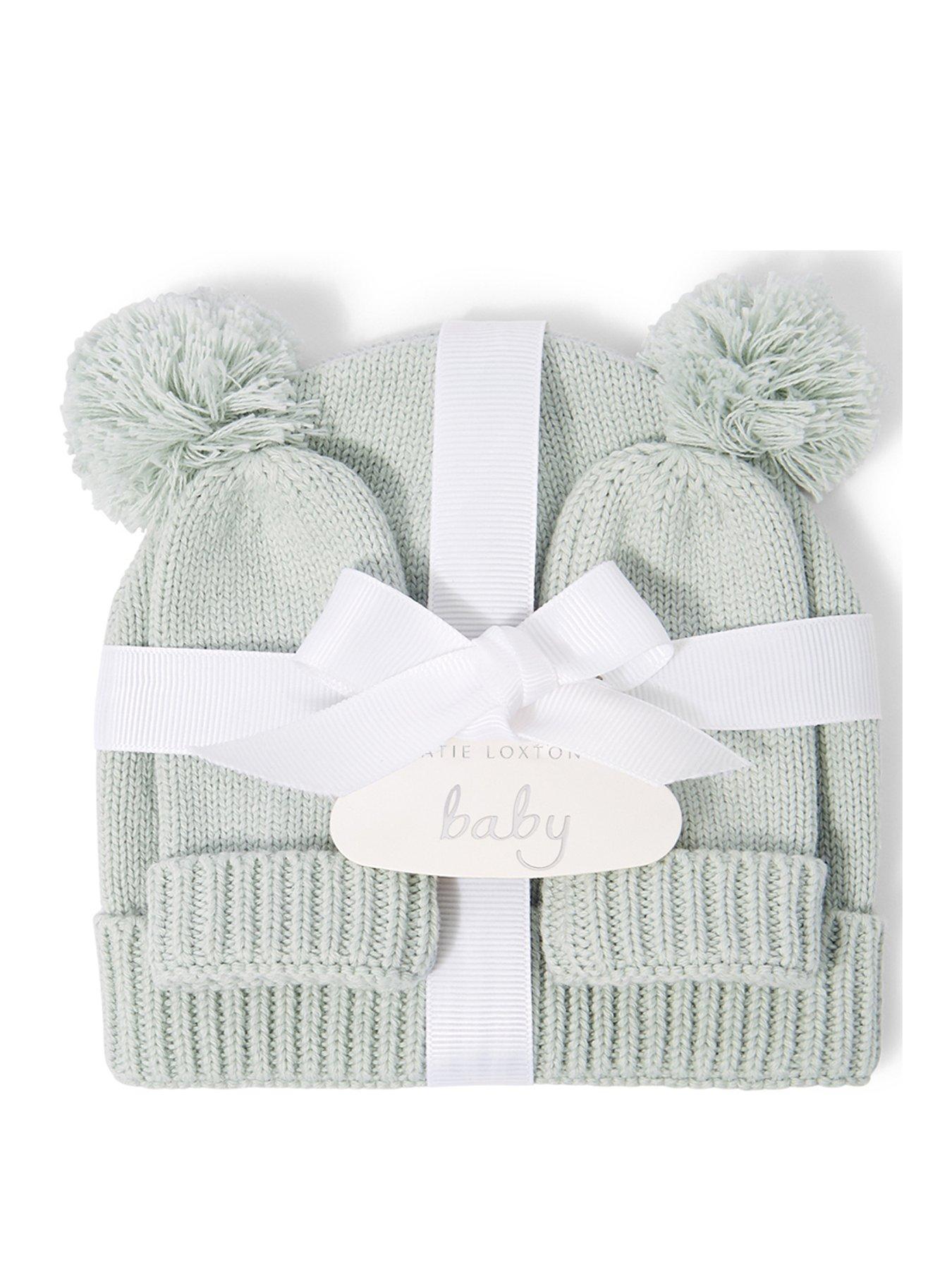 Katie Loxton BABY HAT AND MITTENS SET , Sage