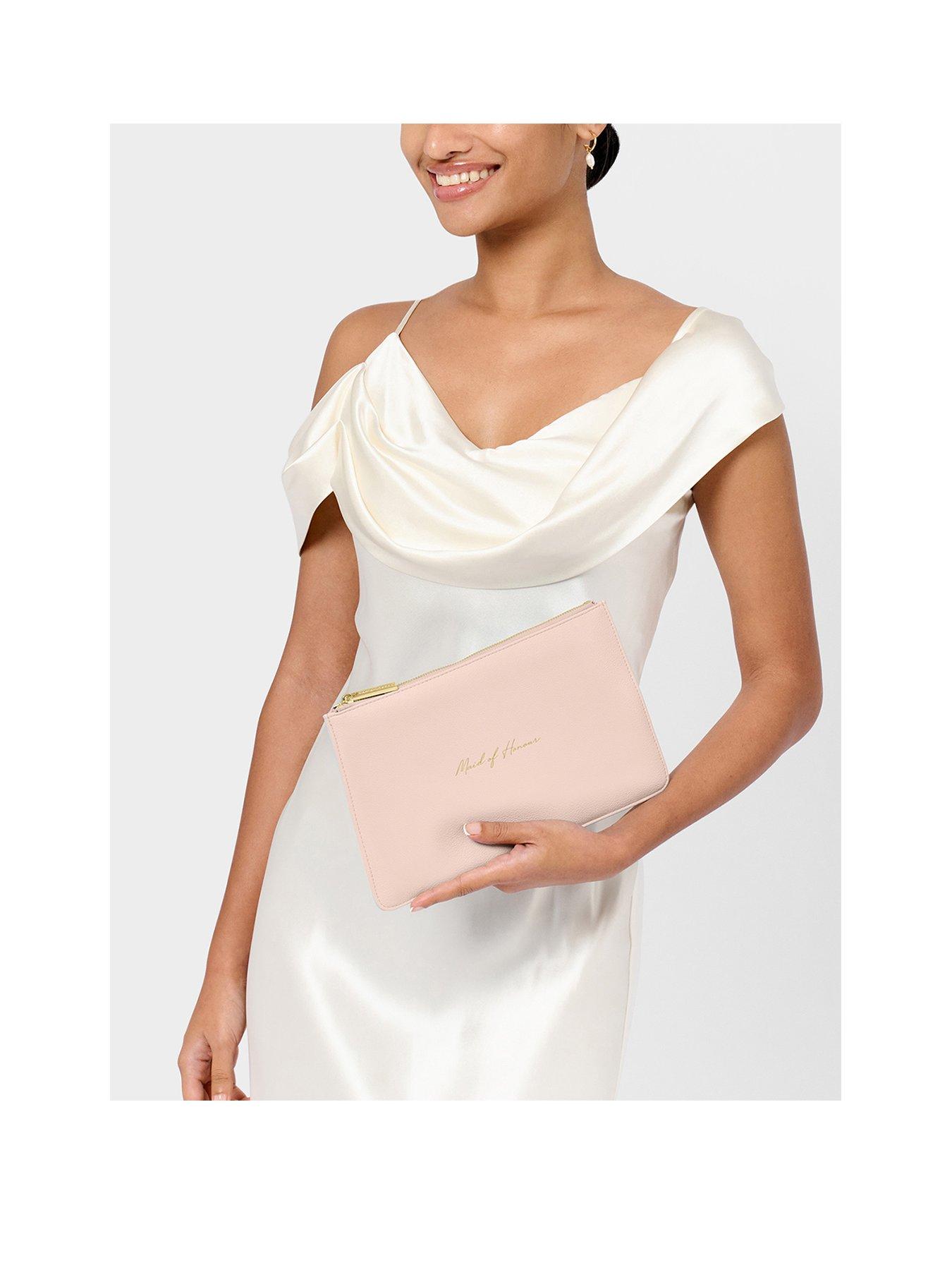 Katie Loxton BRIDAL SENTIMENT POUCH , MAID OF HONOUR , Light Pink
