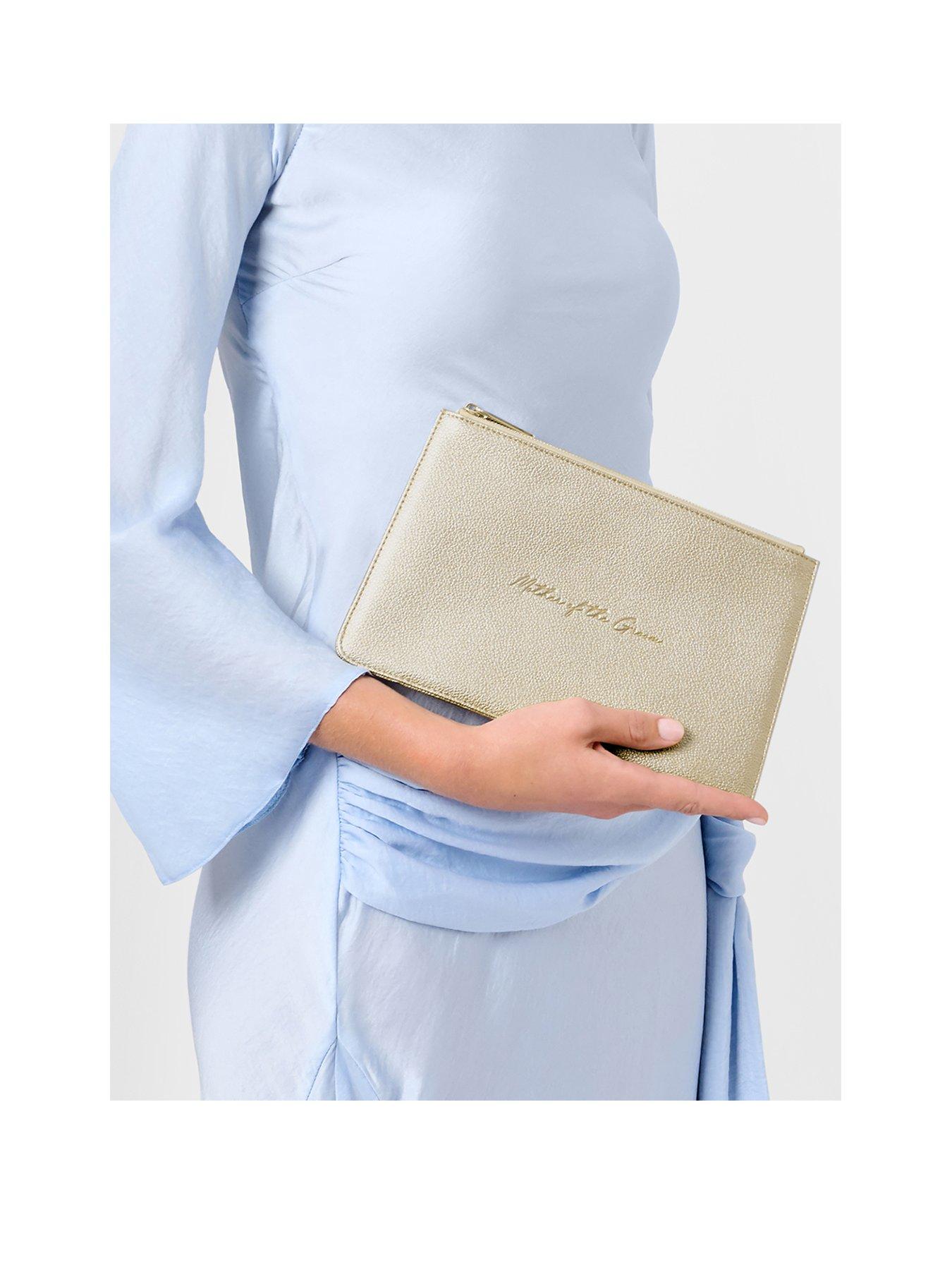 Katie Loxton BRIDAL SENTIMENT POUCH , MOTHER OF THE GROOM , Gold