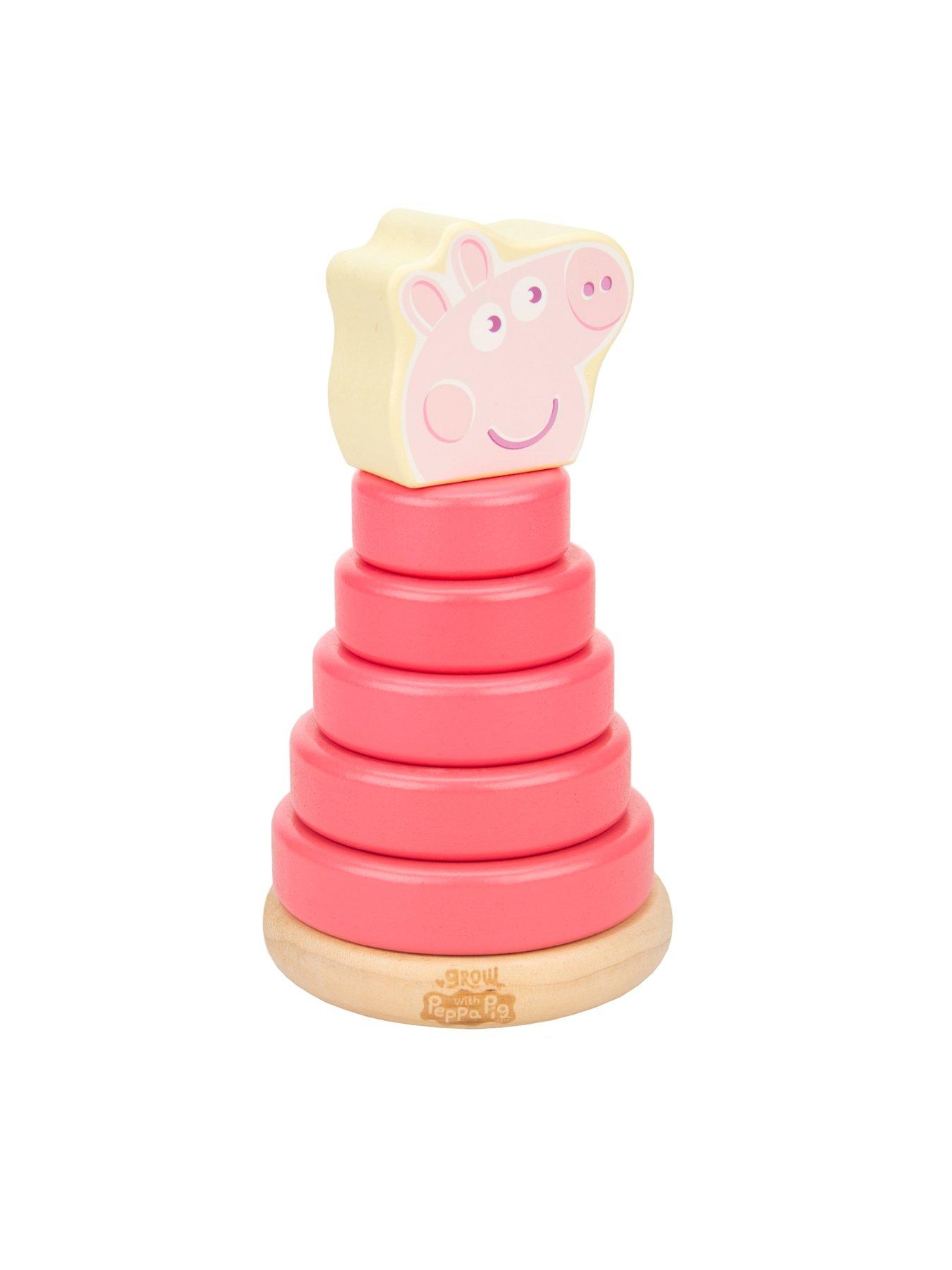 Image 6 of 7 of Peppa Pig Peppa Topple Tower + Roller Rattle