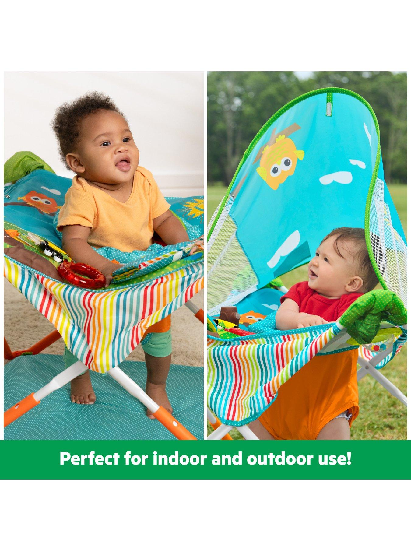 Image 3 of 8 of Bright Starts Bright Starts Pop 'N Jump Portable Activity Jumper, Owl Forest