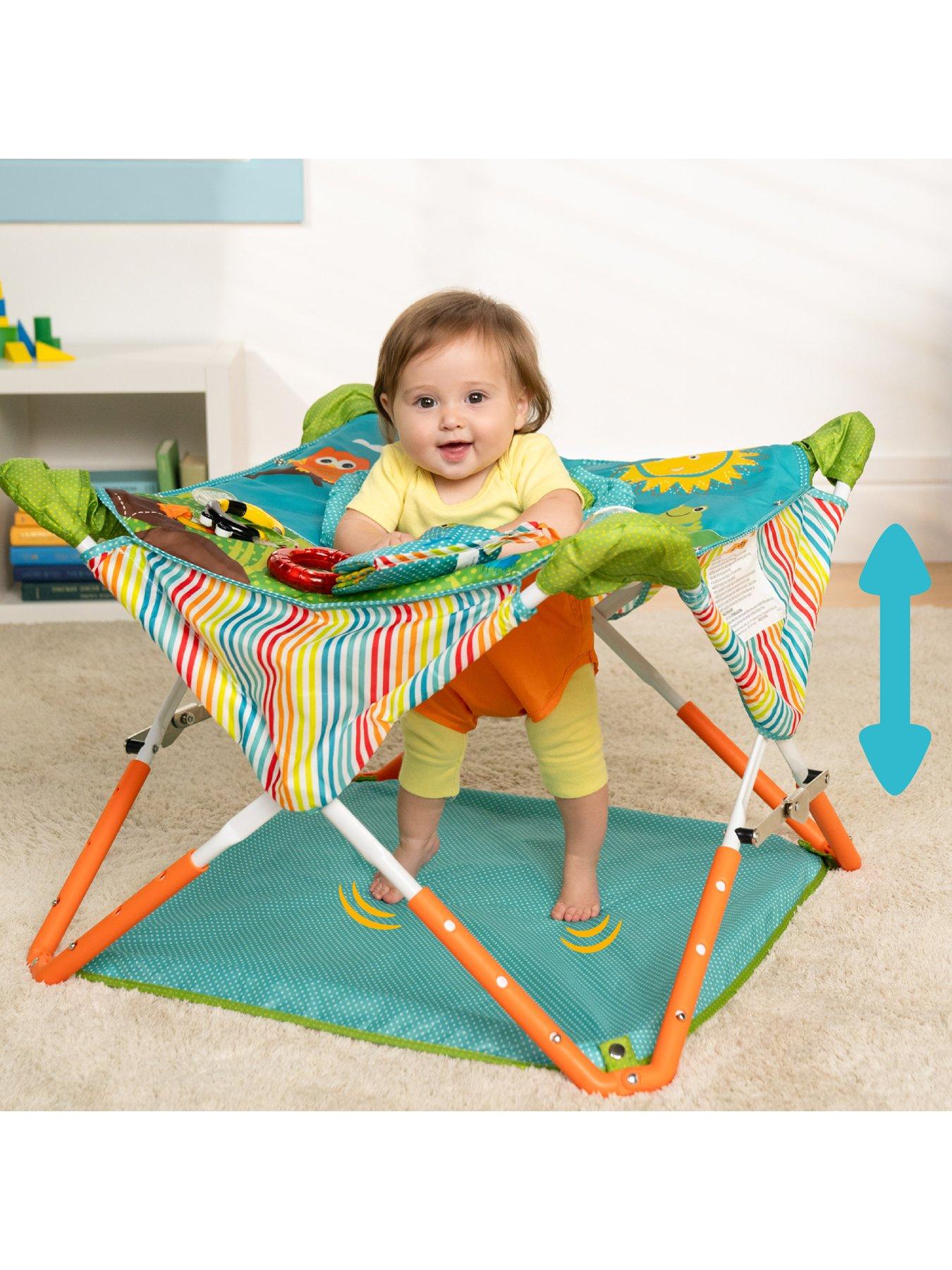 Image 5 of 8 of Bright Starts Bright Starts Pop 'N Jump Portable Activity Jumper, Owl Forest