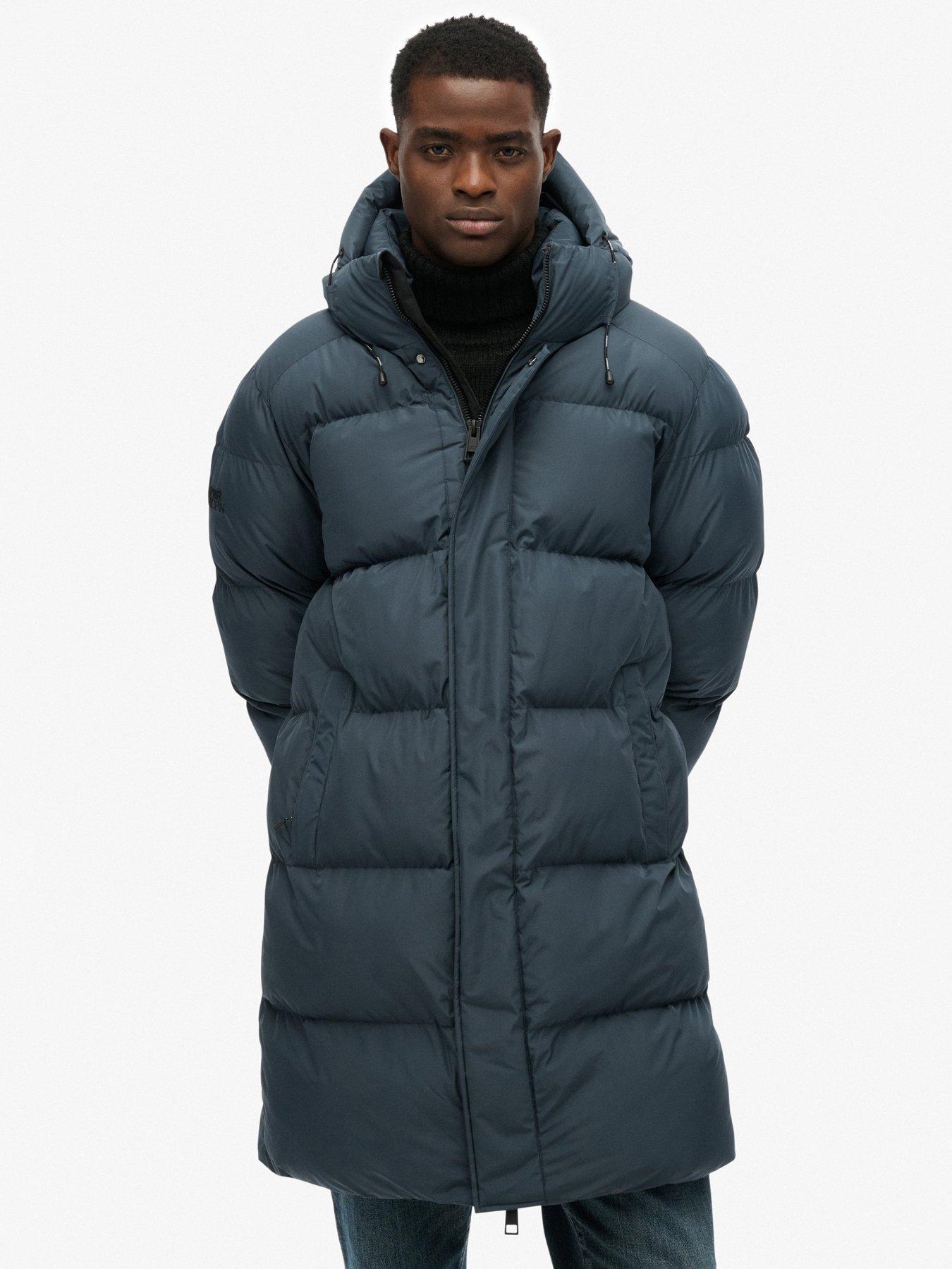 Superdry Hooded Sports Padded Jacket - Blue