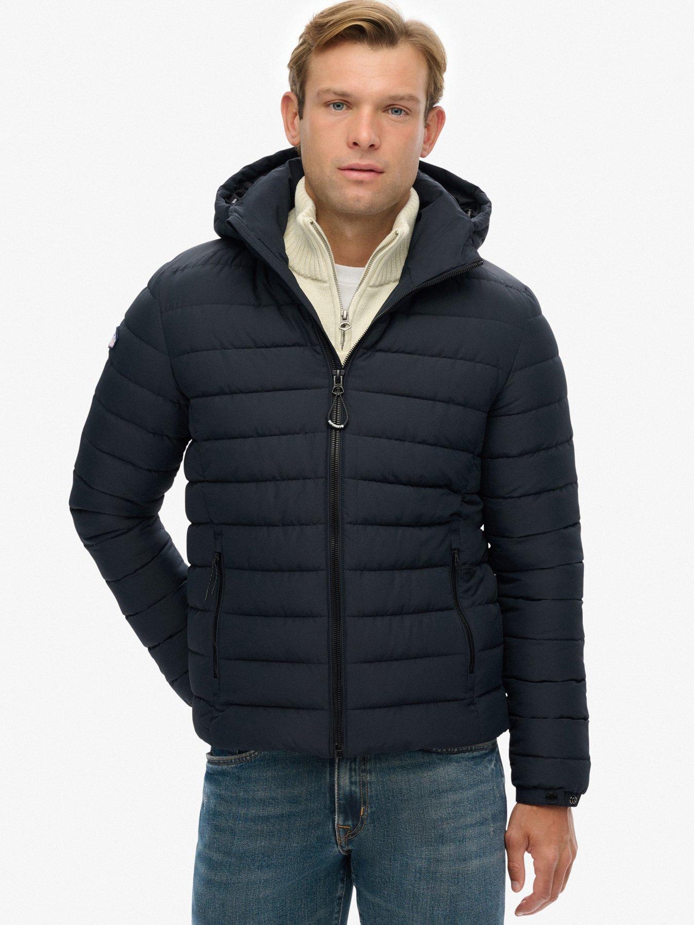 Superdry Hooded Fuji Padded Jacket - Navy