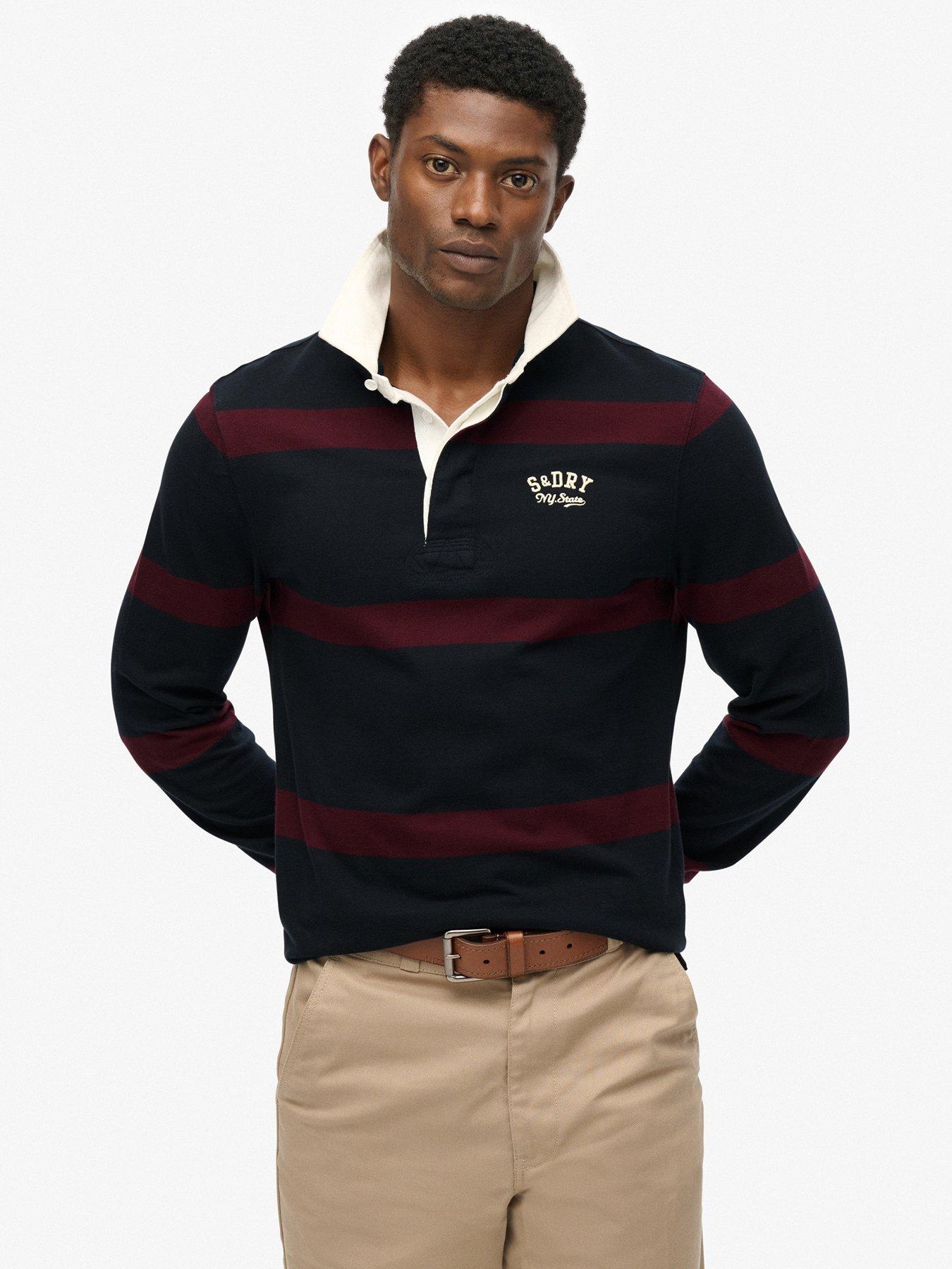 Superdry Superdry Vintage Athletic Stripe Rugby Long Sleeve T-shirt