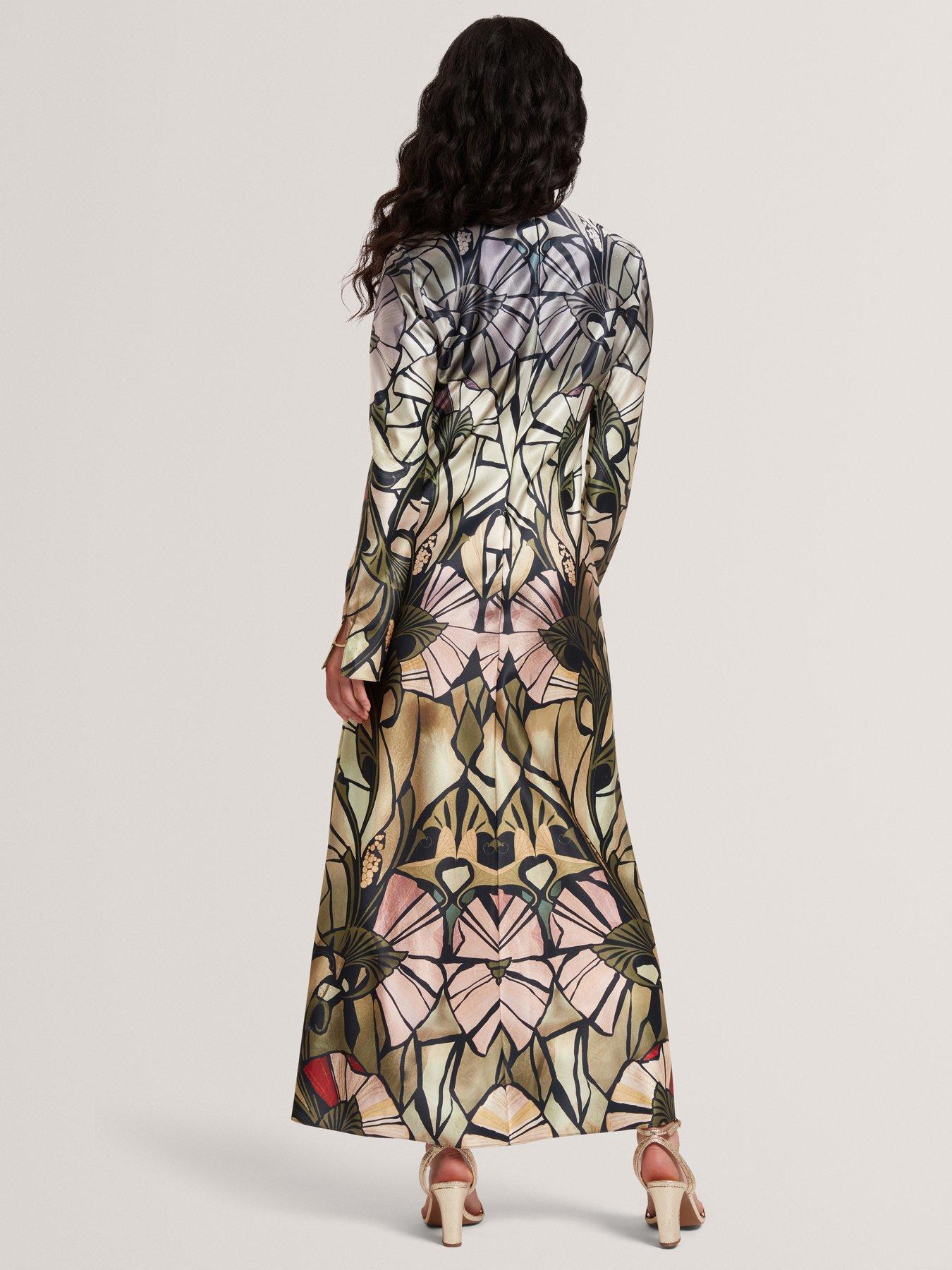 ted-baker-print-long-sleeve-midi-dress-blackstillFront