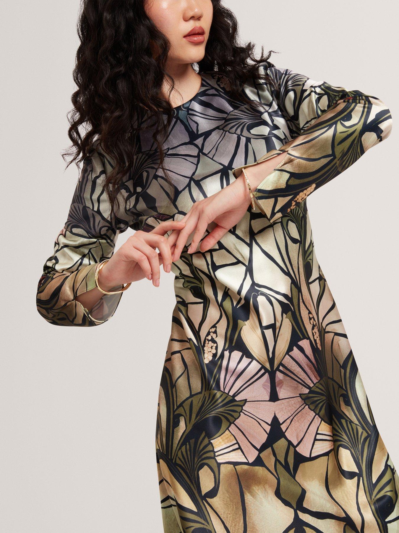 ted-baker-print-long-sleeve-midi-dress-blackoutfit