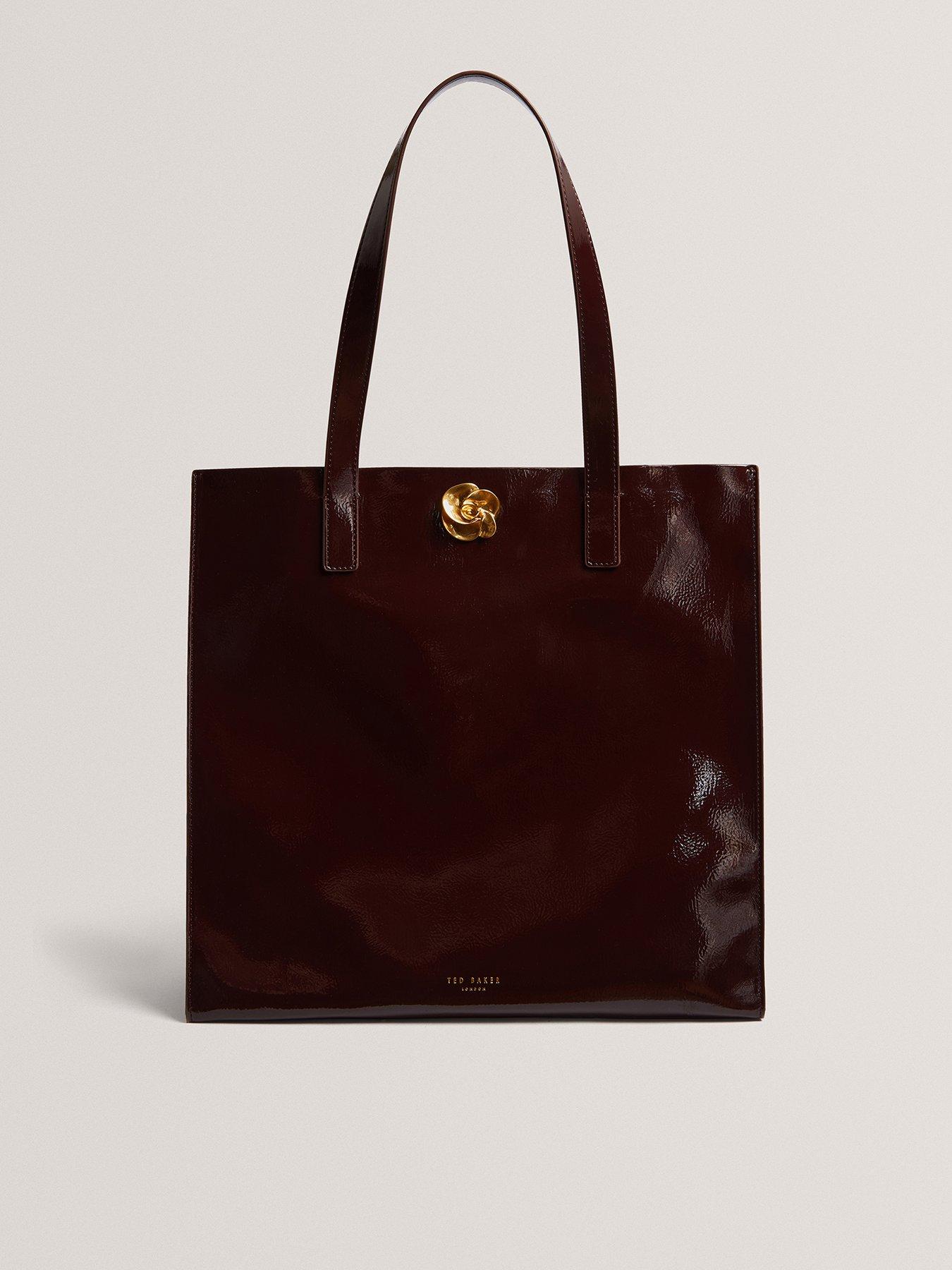 ted-baker-rose-detail-crinkle-large-tote-bag-red
