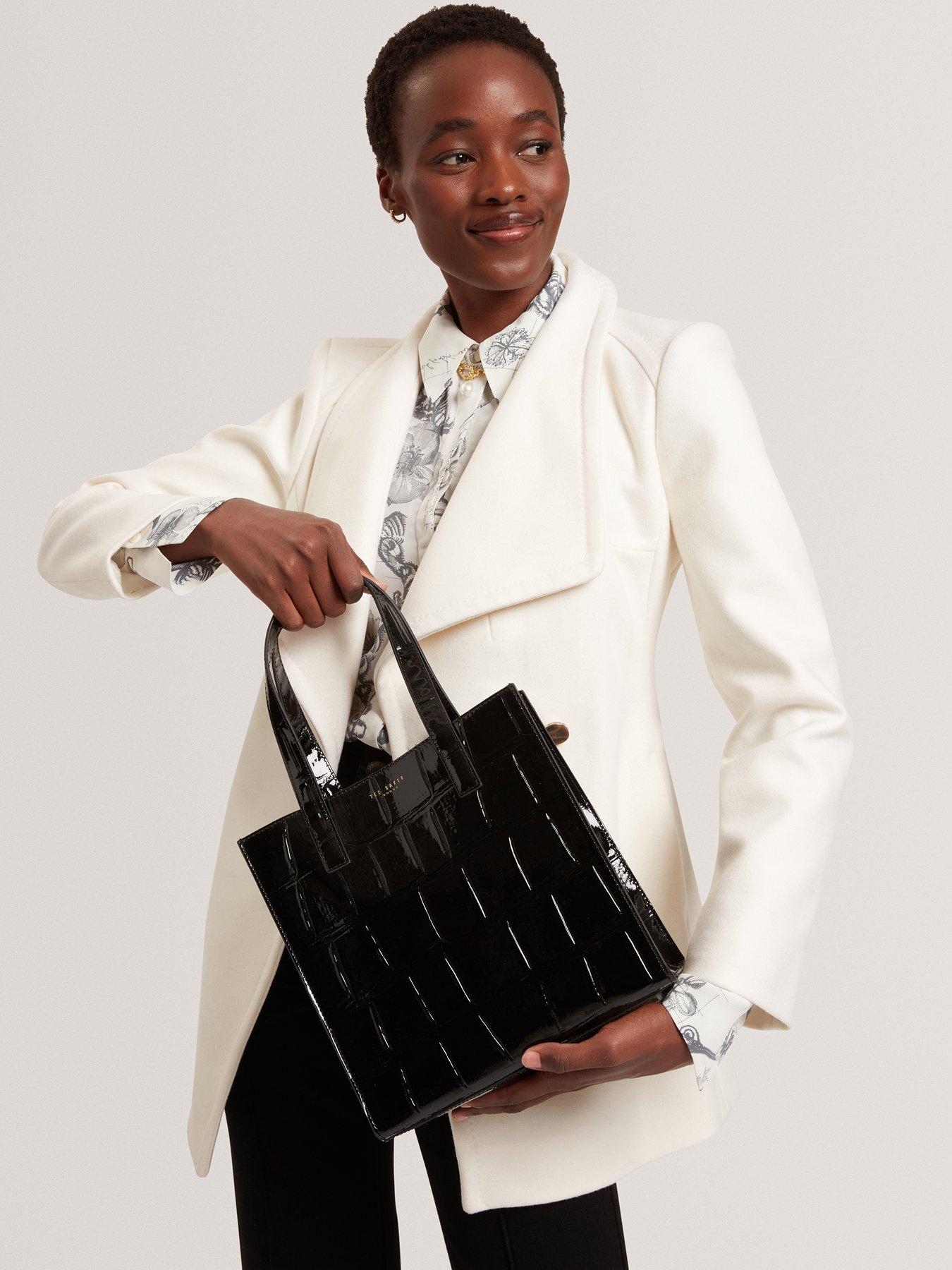 Image 2 of 5 of Ted Baker Croc Effect Small Icon Bag - Black