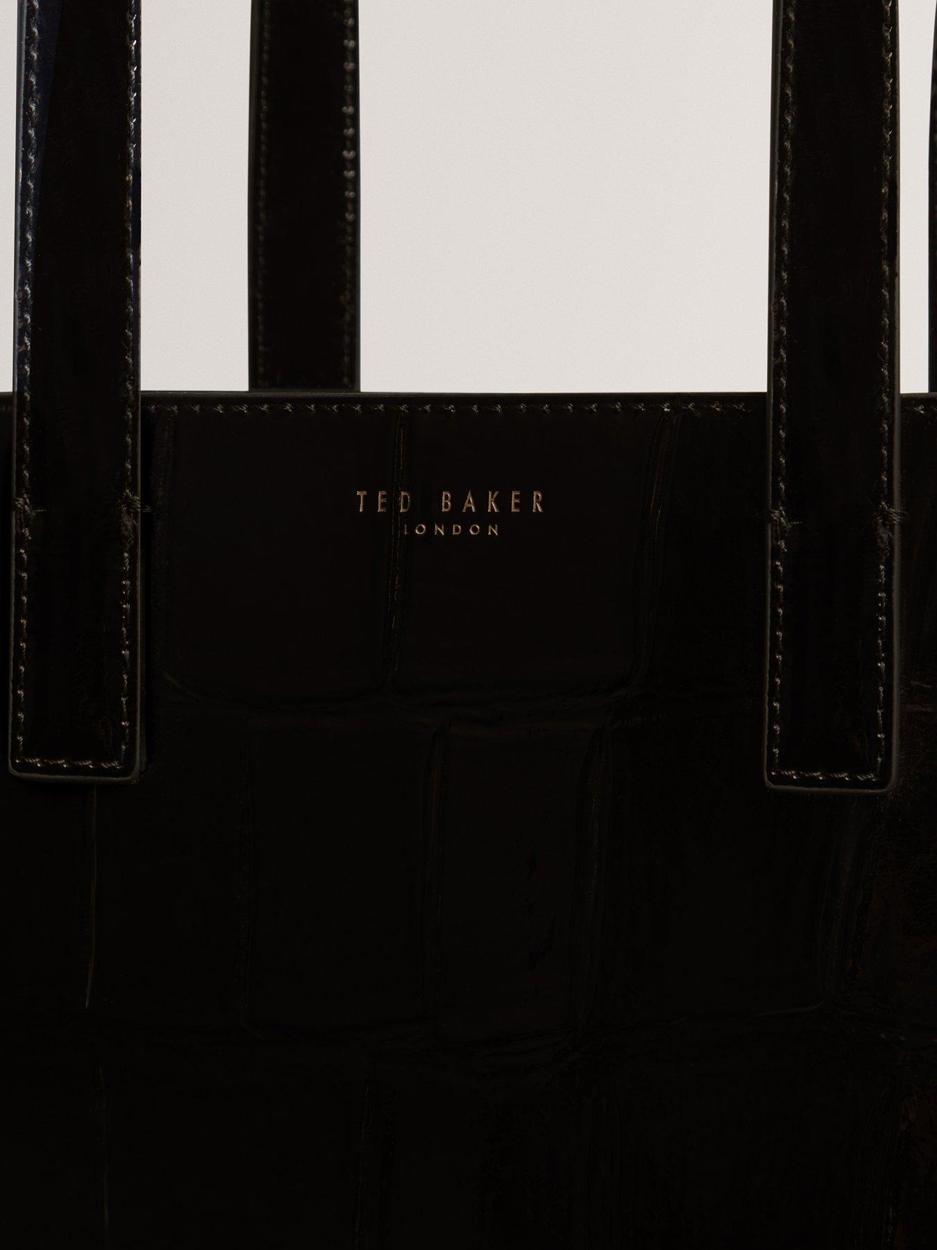 Image 5 of 5 of Ted Baker Croc Effect Small Icon Bag - Black