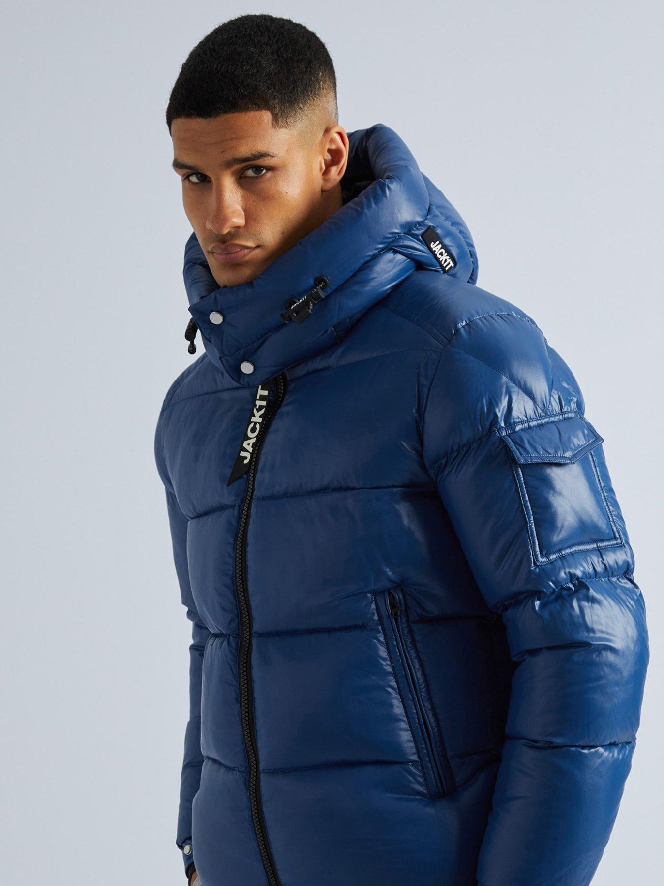 Jack1t Jack1T Ez Slick Padded Jacket With Detachable Hood - Blue