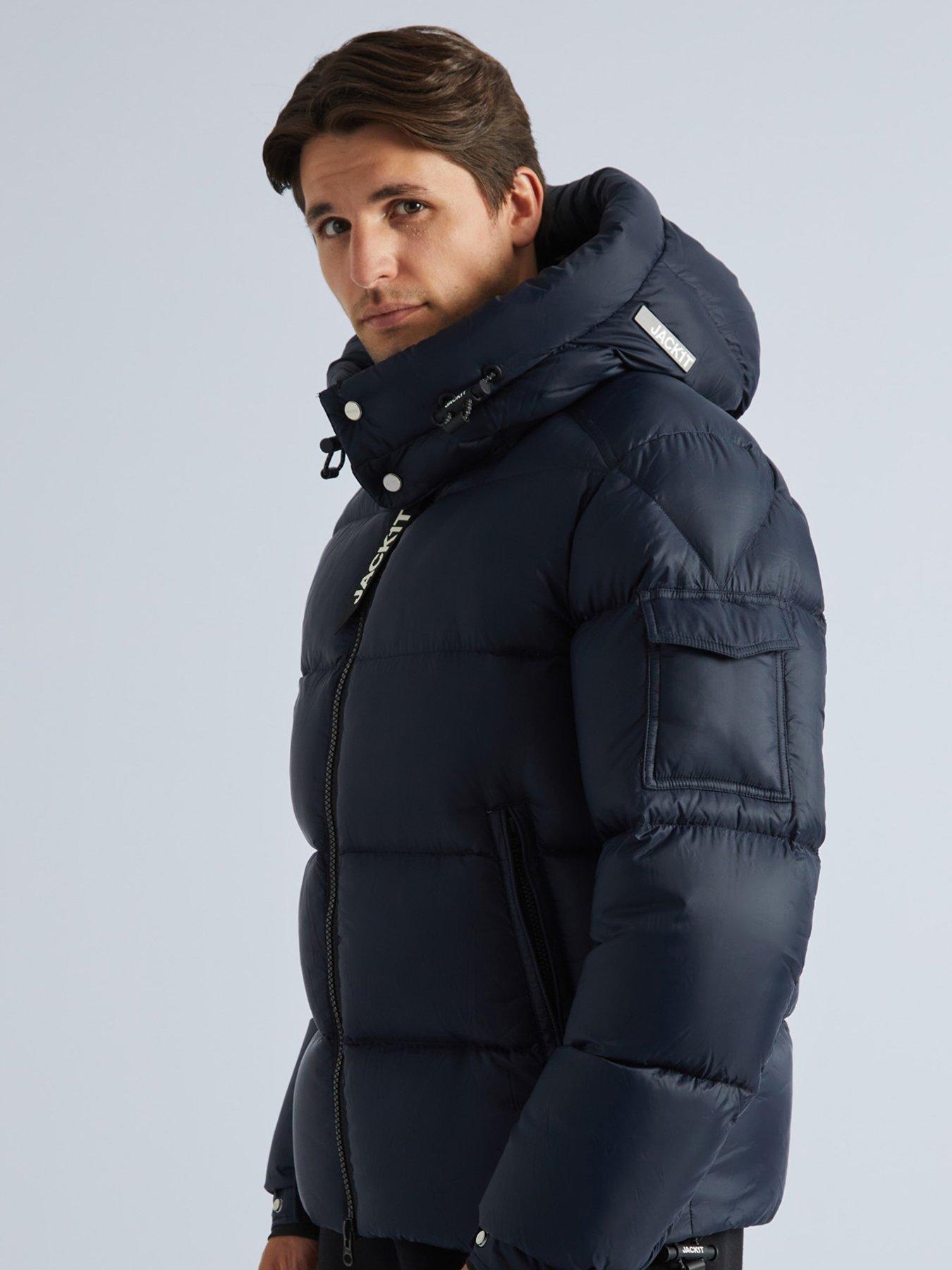 Jack1t Jack1T Ez Dry Hood Padded Jacket With Detachable Hood - Navy