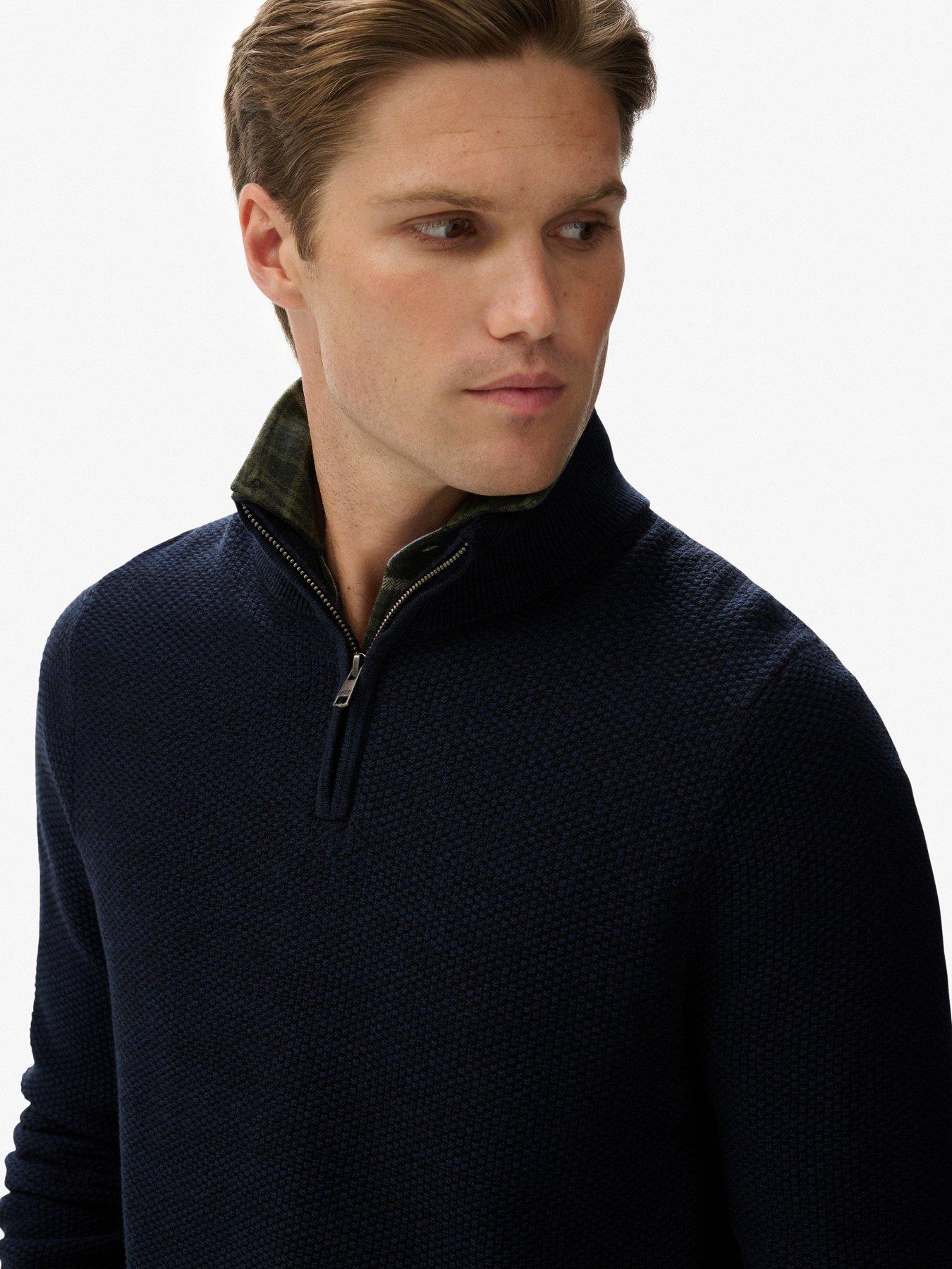 superdry-superdry-cotton-texture-henley-quarter-zip-knitted-jumperoutfit