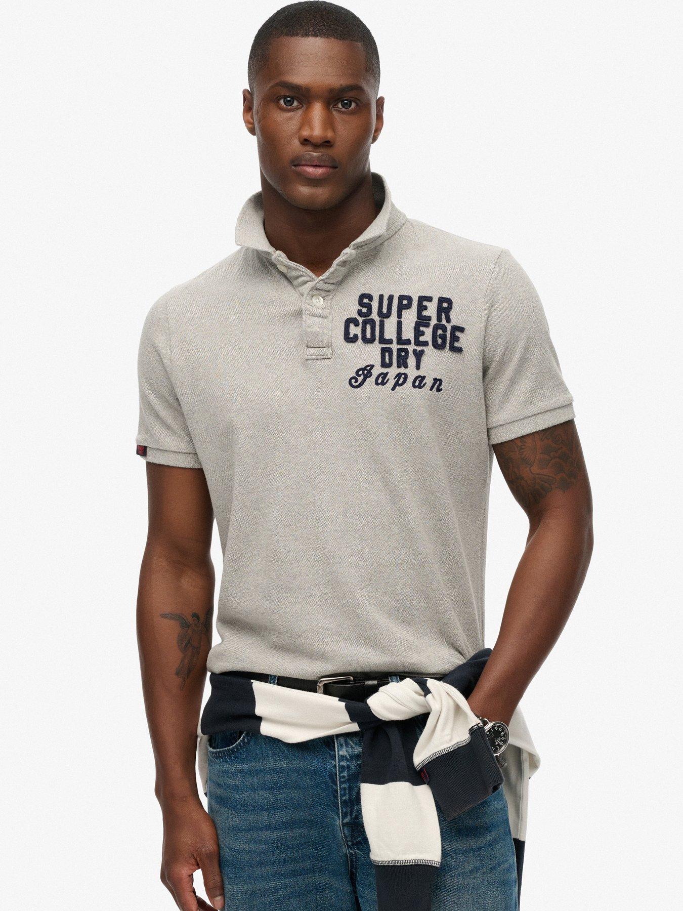 Superdry Vintage Athletic Polo Shirt - Grey