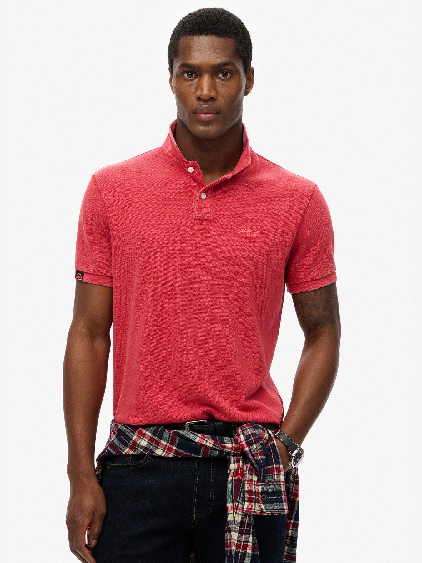 Superdry Vintage Destroy Polo Shirt - Red