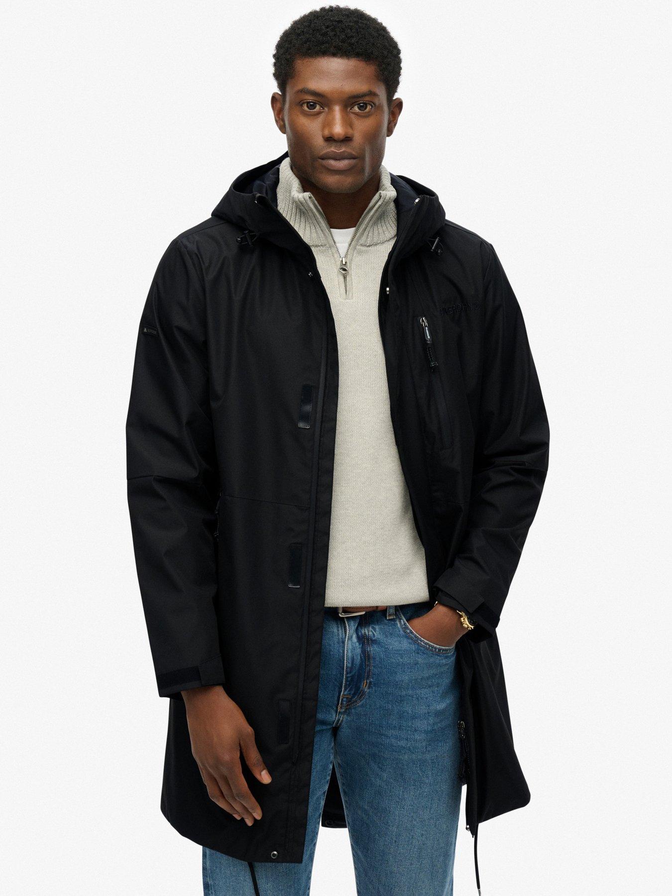 Superdry Hooded Tech Fishtail Parka - Black