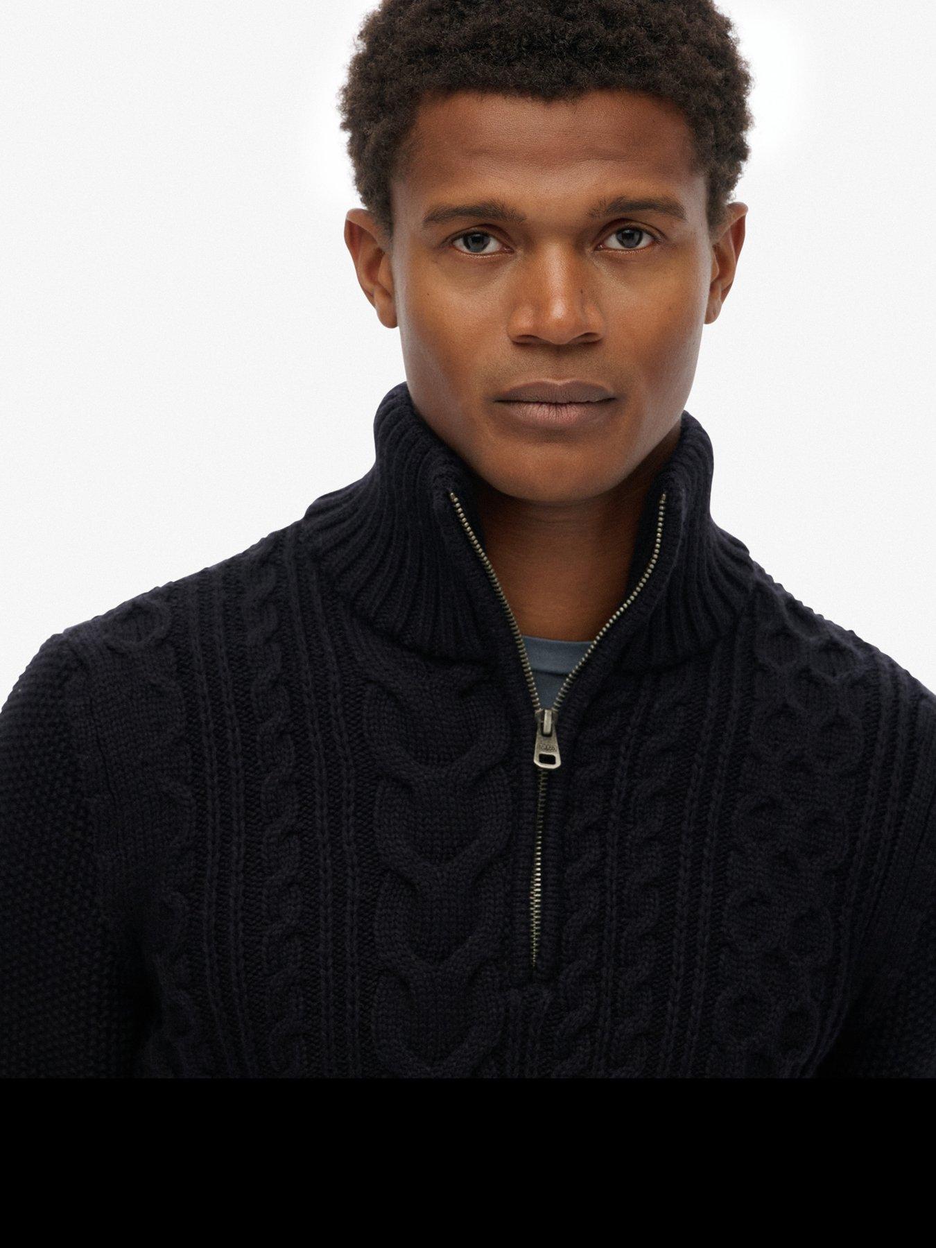superdry-jacob-cable-half-zip-knitted-jumper-navydetail