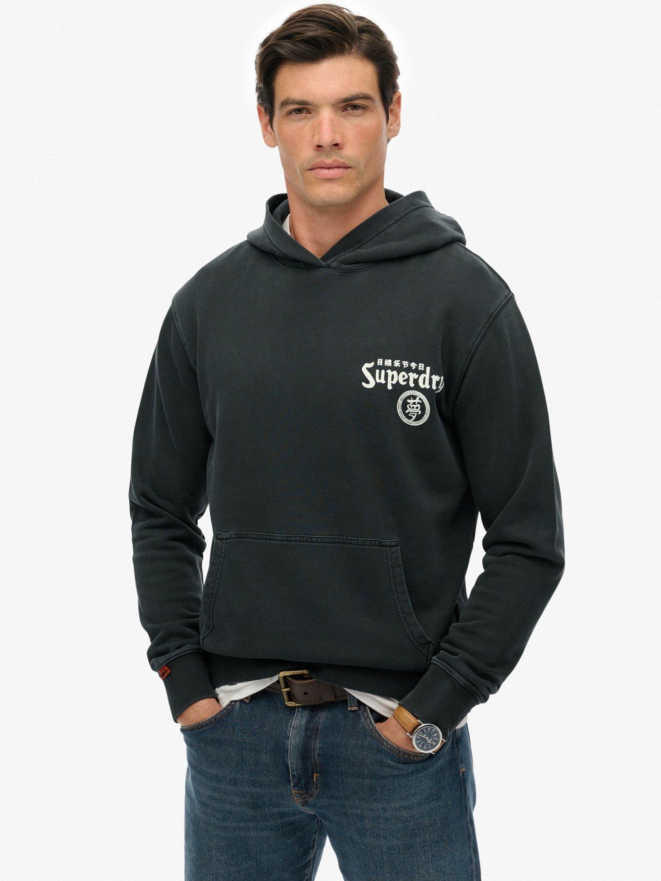 Superdry Tokyo Narrative Loose Hoodie - Black